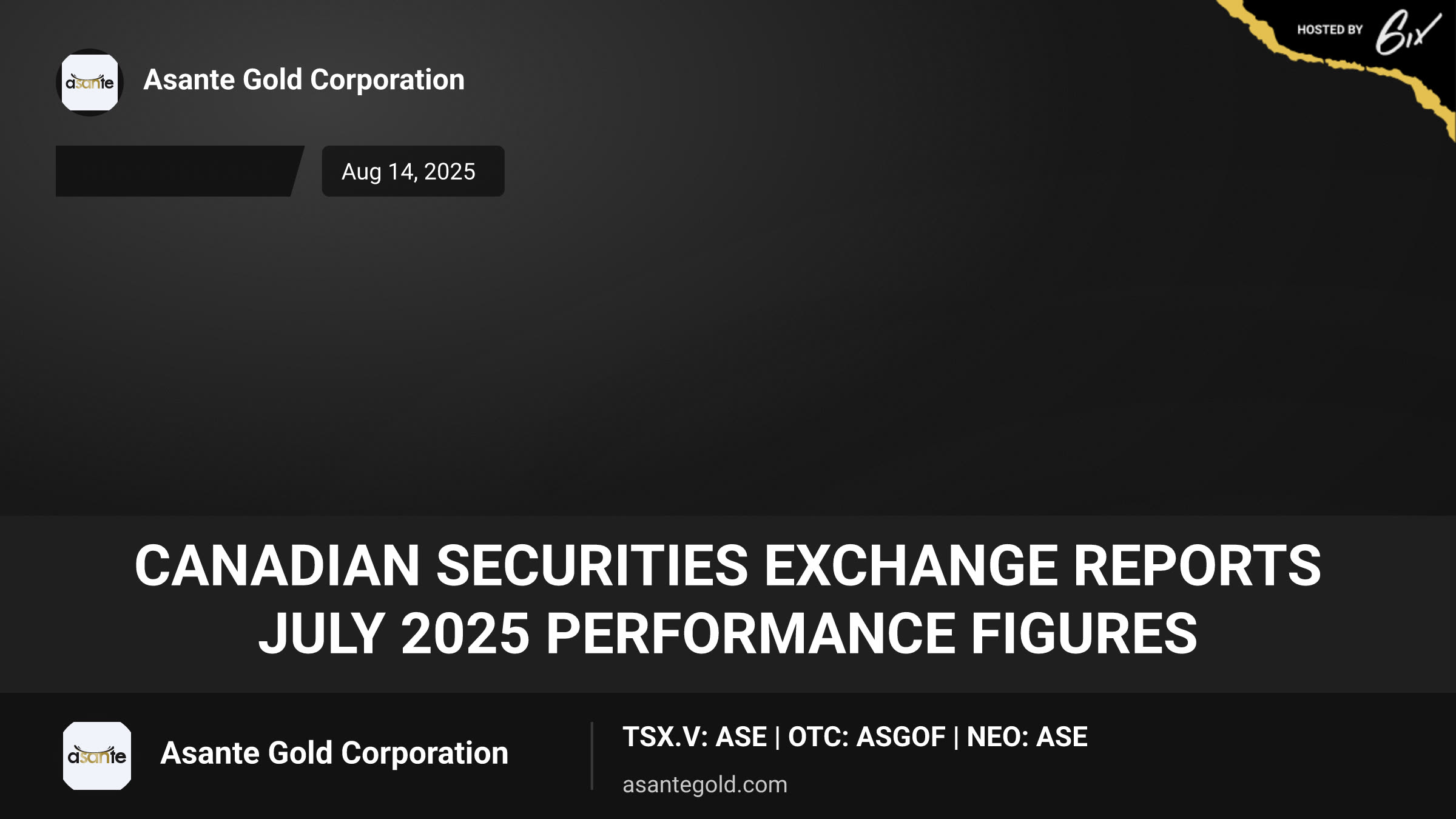 Canadian Securities Exchange Reports July 2025 Performance Figures