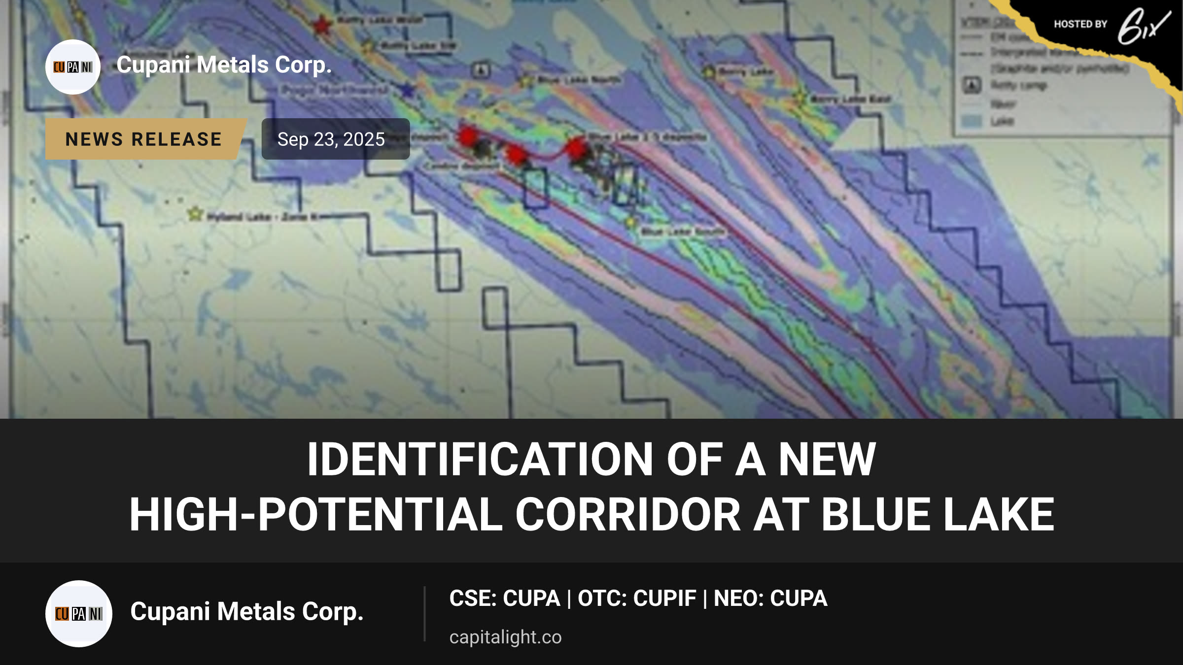 IDENTIFICATION OF A NEW HIGH-POTENTIAL CORRIDOR AT BLUE LAKE