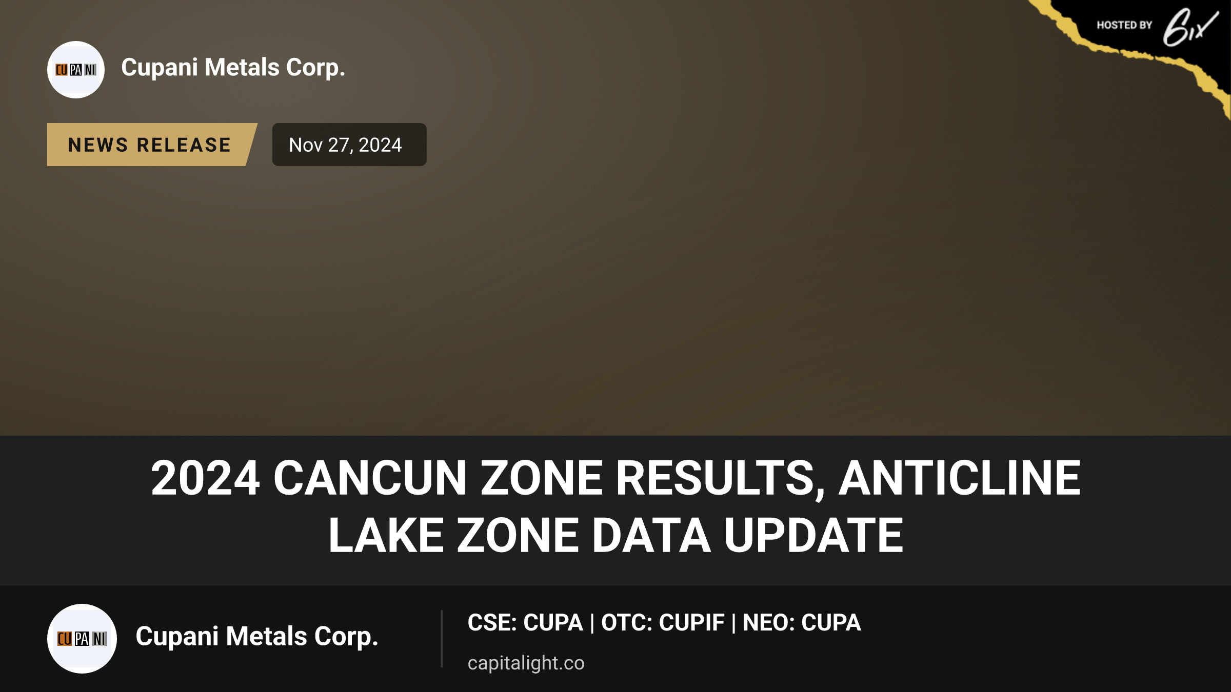 2024 CANCUN ZONE RESULTS, ANTICLINE LAKE ZONE DATA UPDATE
