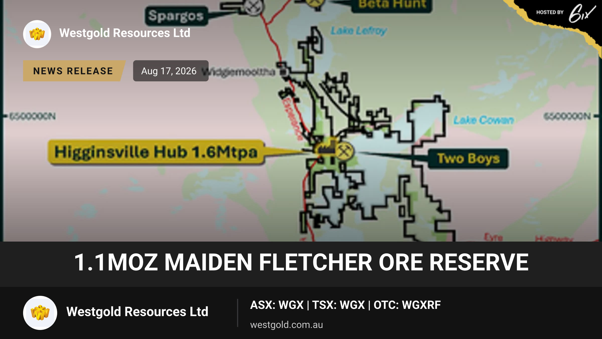 1.1Moz Maiden Fletcher Ore Reserve