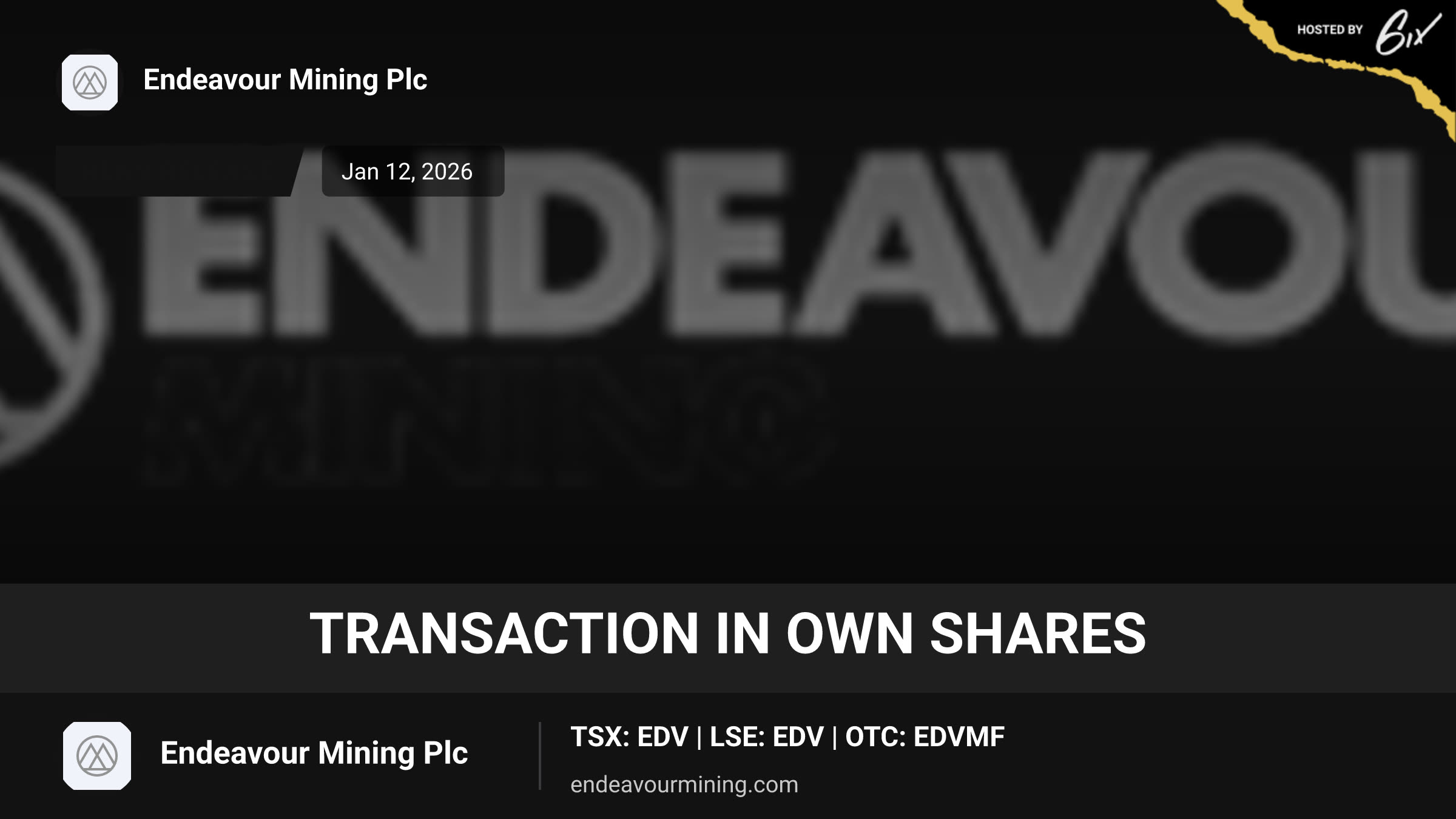 Transaction in Own Shares
