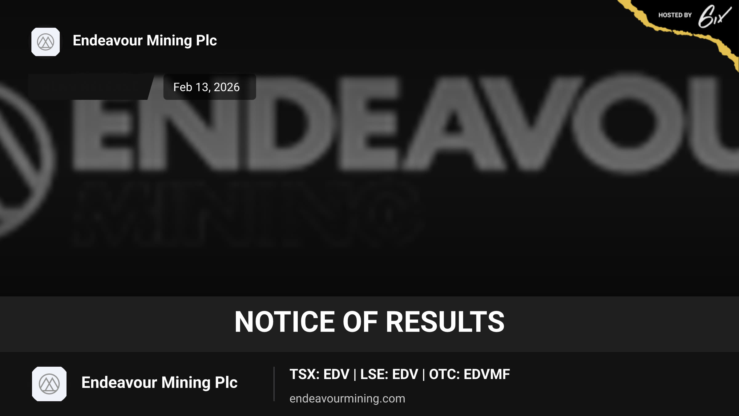 Notice of Results