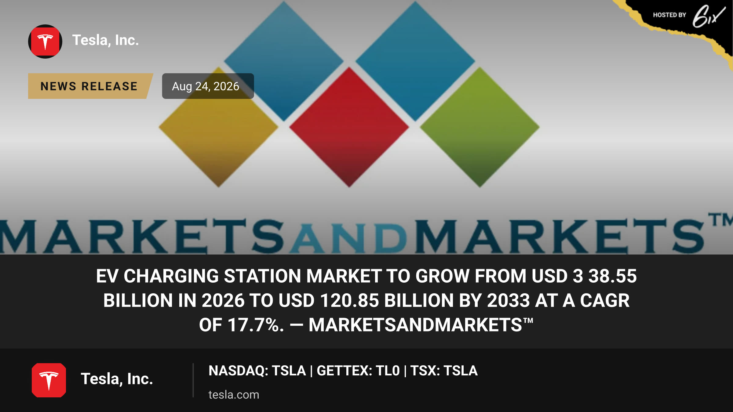 EV Charging Station Market to Grow from USD 3 38.55 billion in 2026 to USD 120.85 billion by 2033 at a CAGR of 17.7%. — MarketsandMarkets™