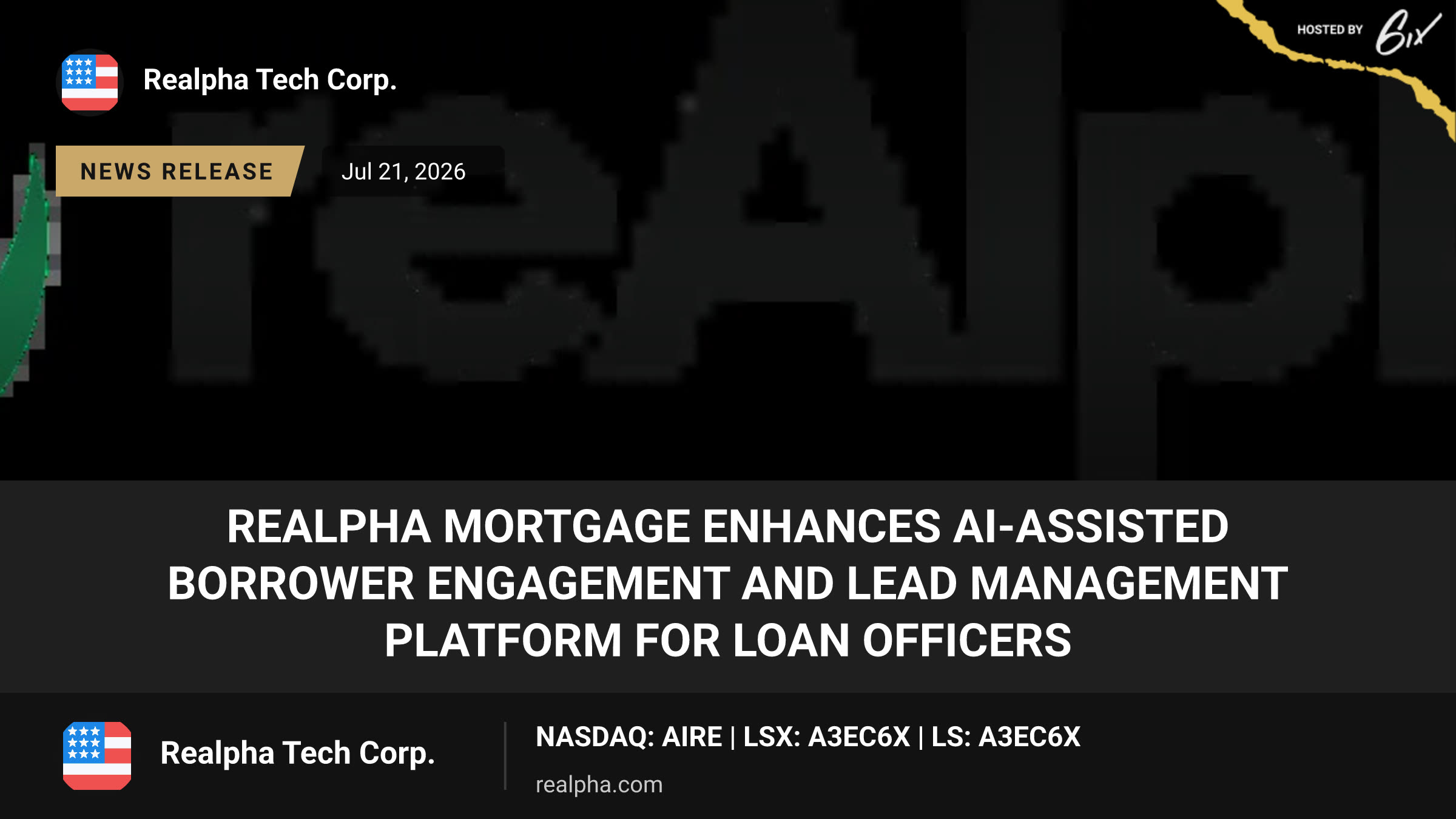 reAlpha Mortgage Enhances AI-Assisted Borrower Engagement and Lead Management Platform for Loan Officers