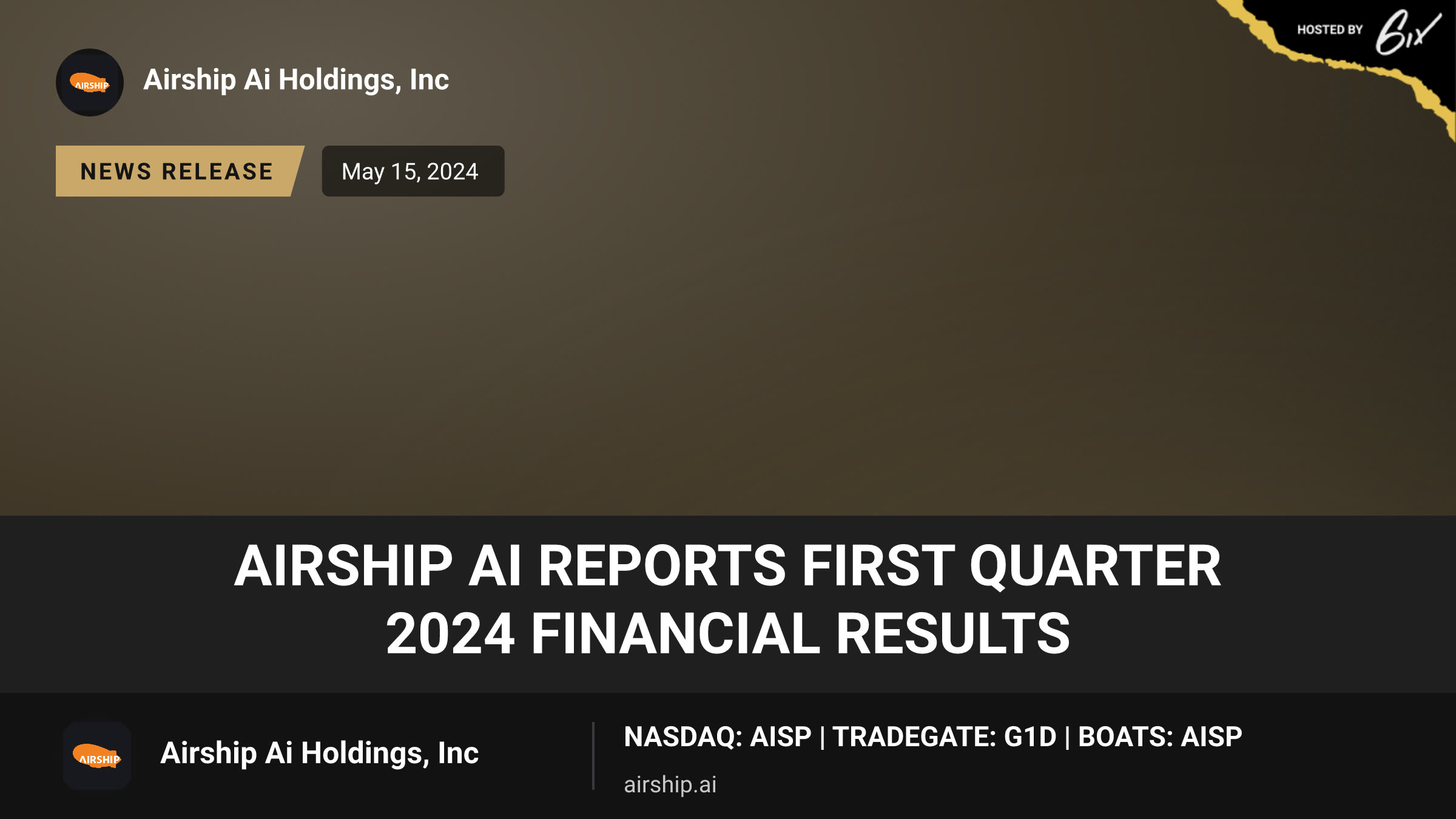 Airship AI Reports First Quarter 2024 Financial Results