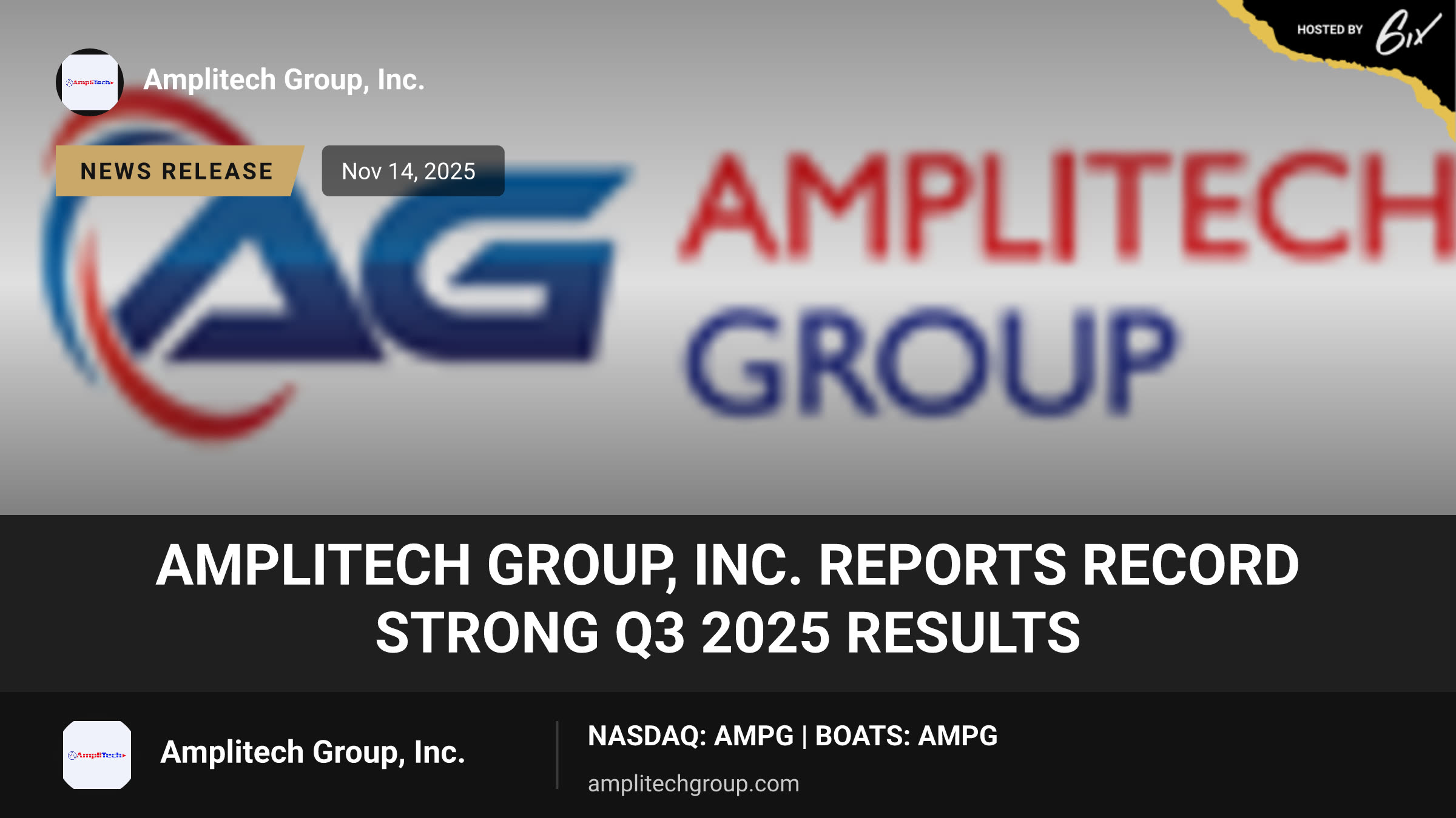 AmpliTech Group, Inc. Reports Record Strong Q3 2025 Results