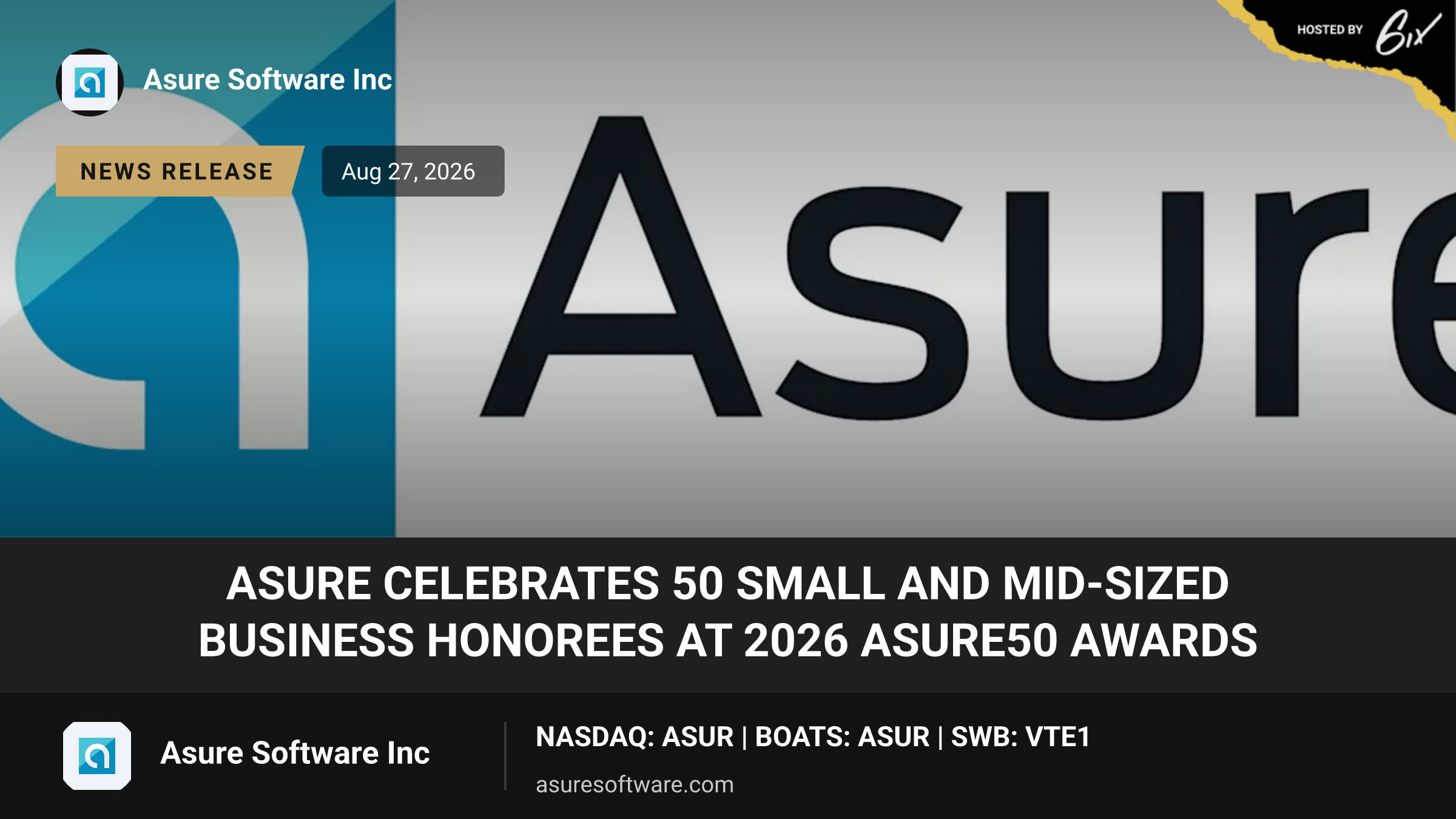 Asure Celebrates 50 Small and Mid-Sized Business Honorees at 2026 Asure50 Awards