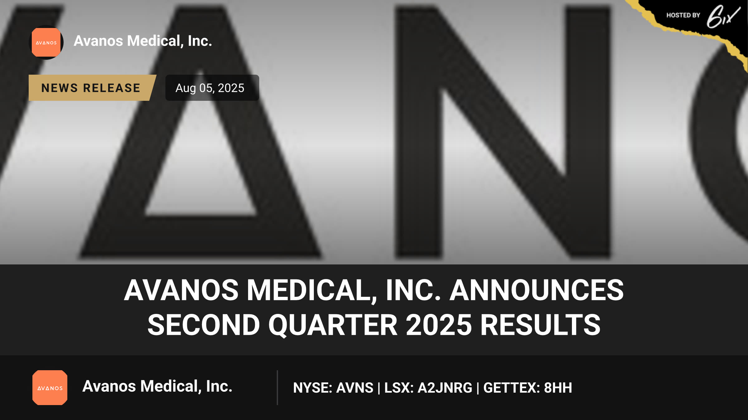 Avanos Medical, Inc. Announces Second Quarter 2025 Results