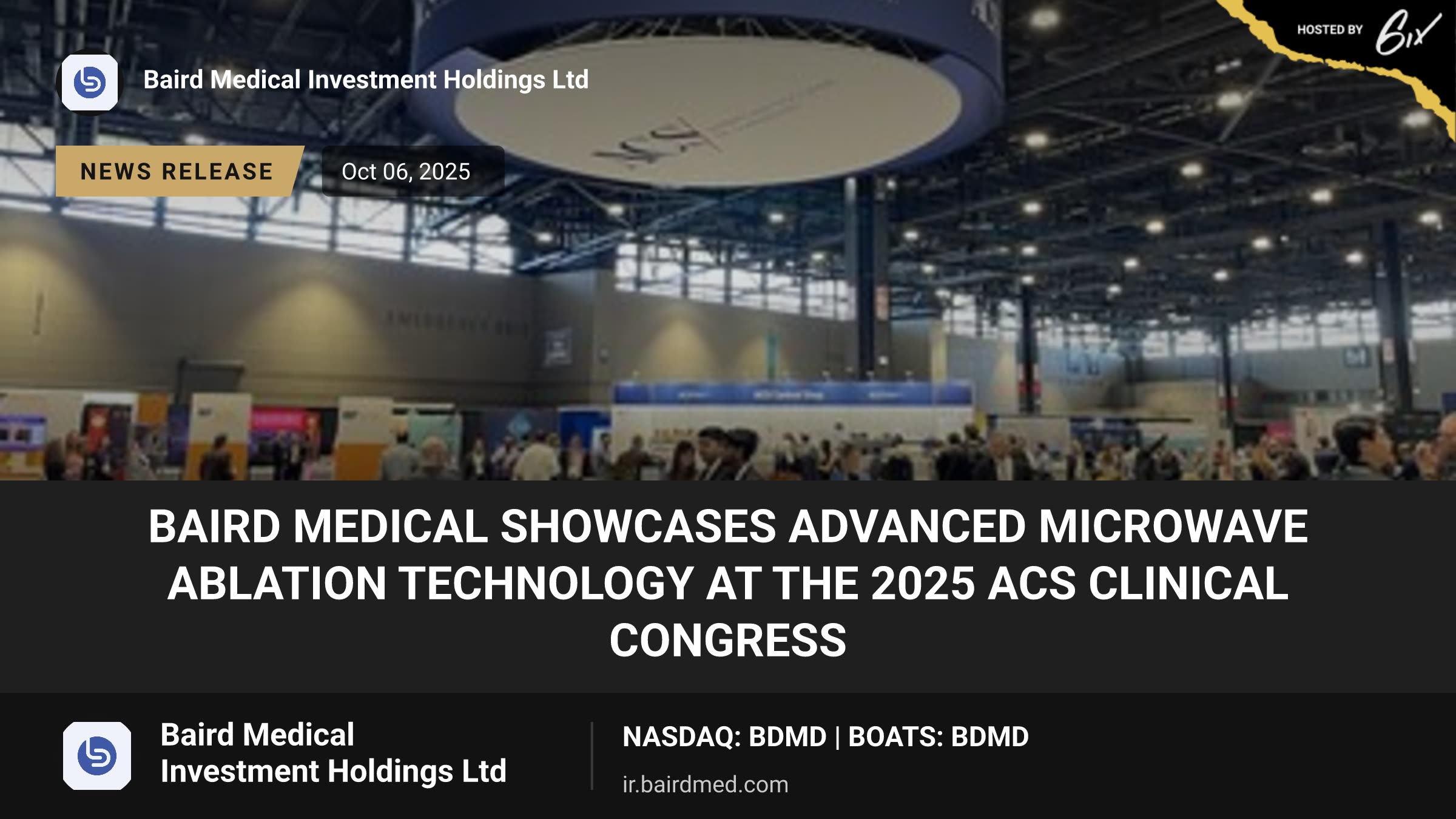 Baird Medical Showcases Advanced Microwave Ablation Technology at the 2025 ACS Clinical Congress