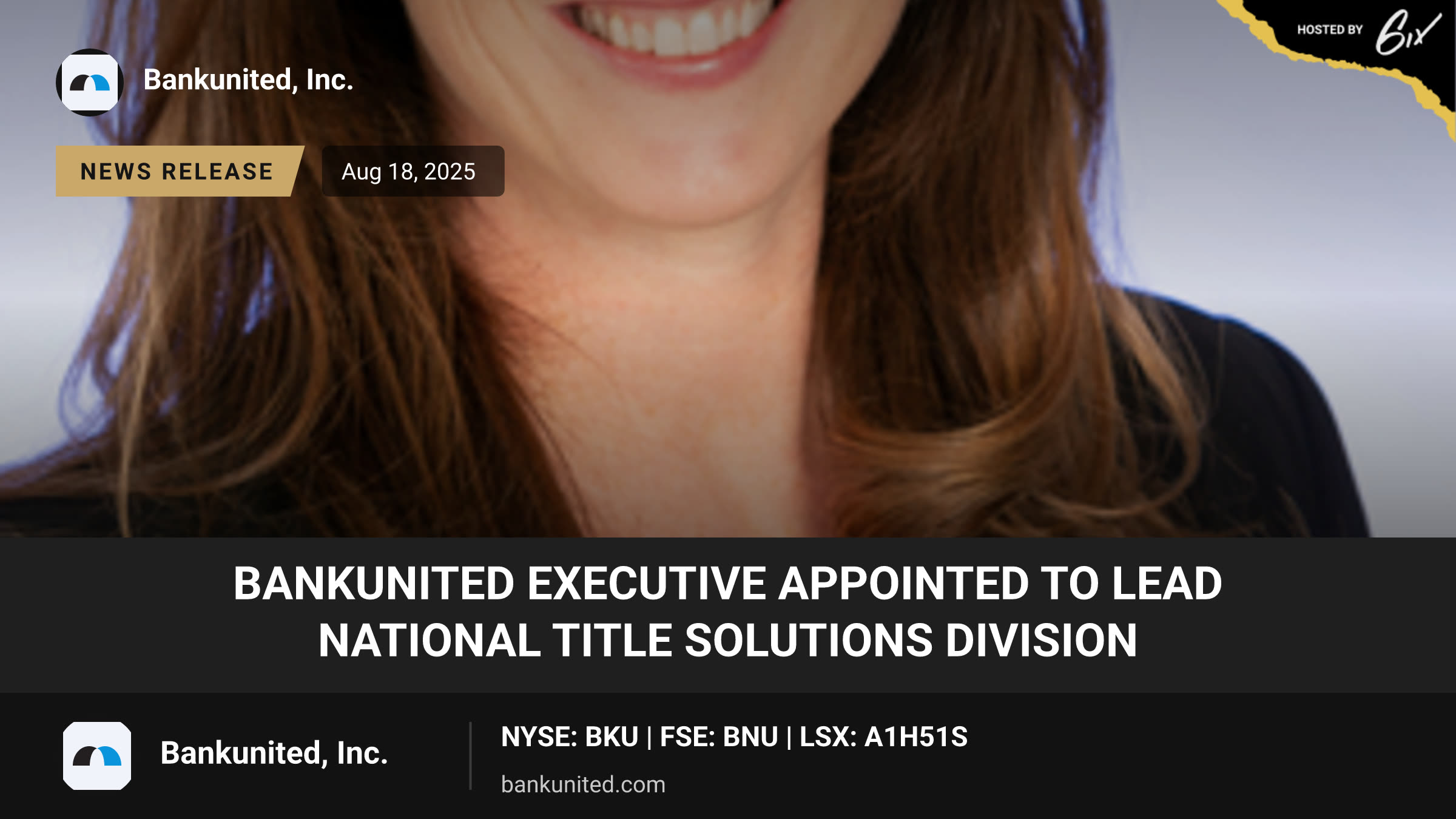 BankUnited Executive Appointed to Lead National Title Solutions Division