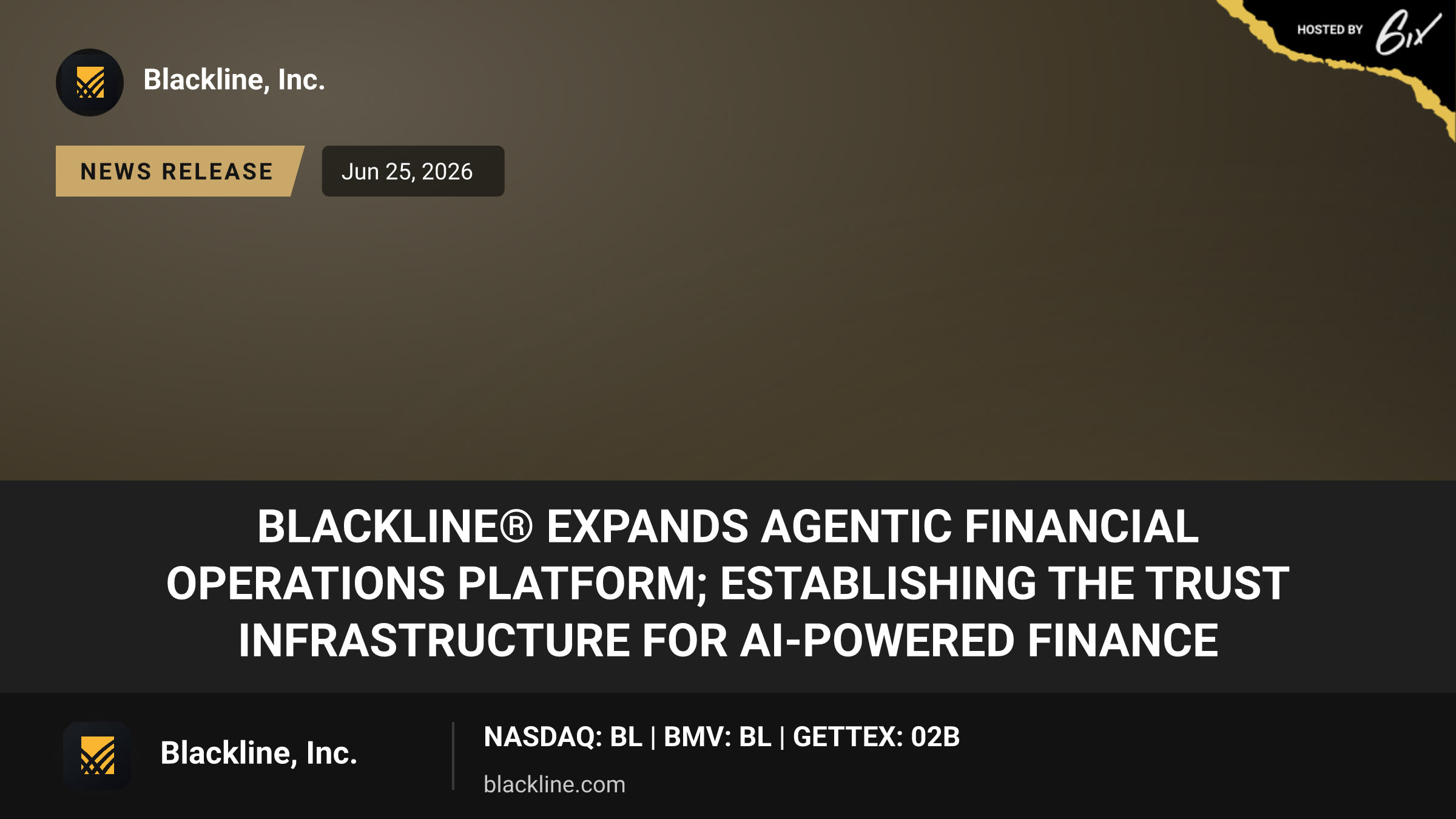 BlackLine® Expands Agentic Financial Operations Platform; Establishing the Trust Infrastructure for AI-Powered Finance