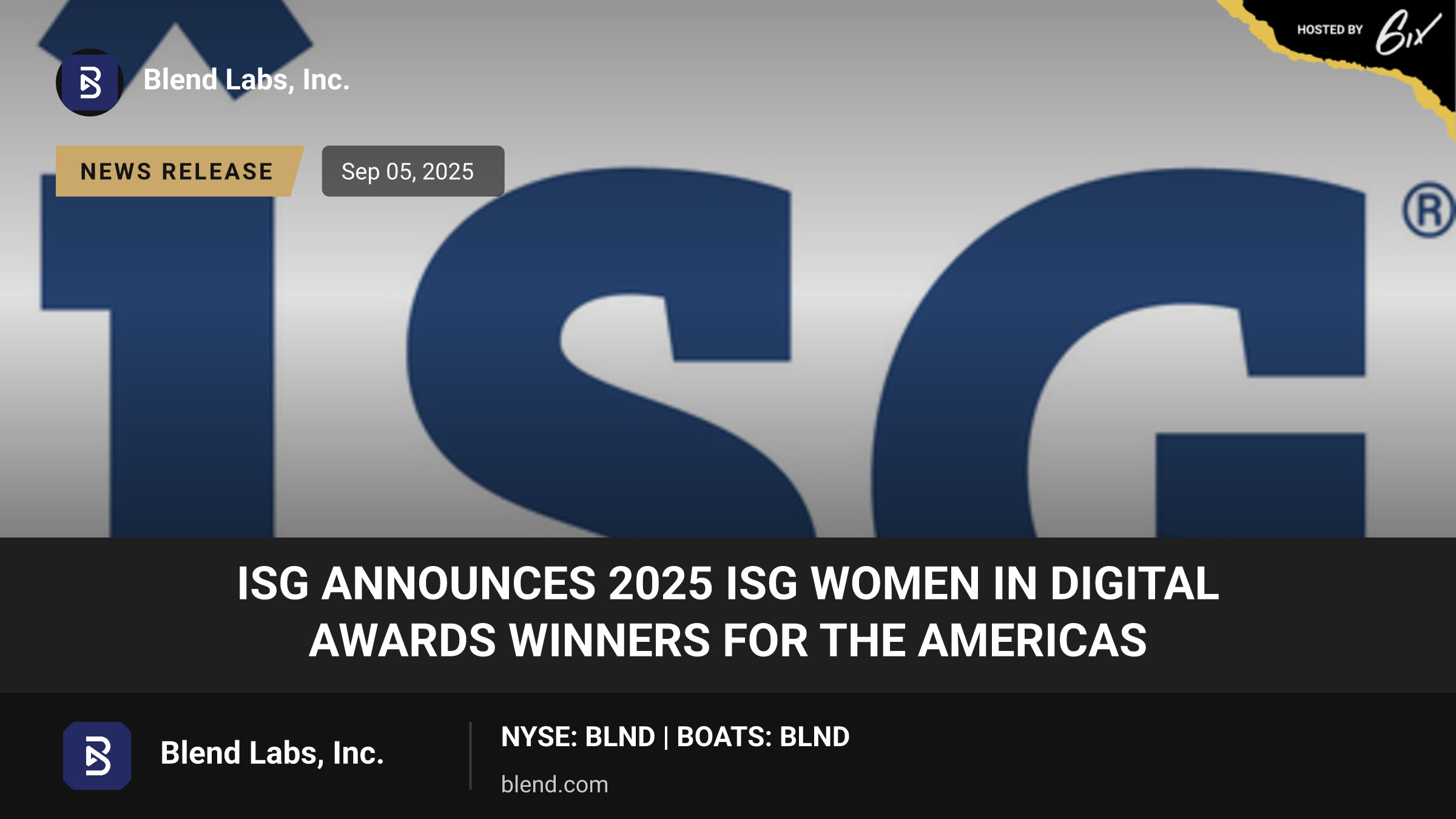 ISG Announces 2025 ISG Women in Digital Awards Winners for the Americas
