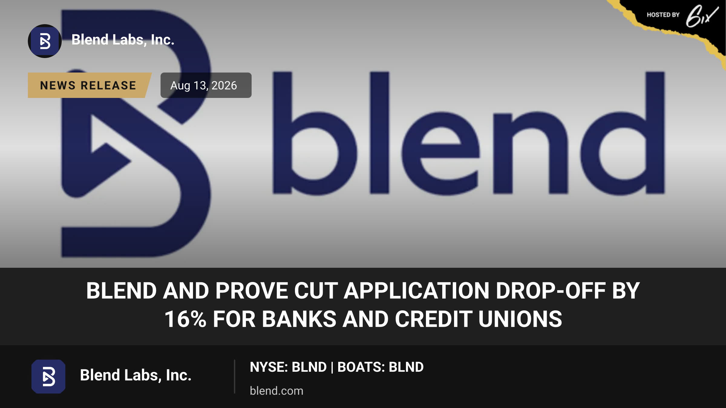 Blend And Prove Cut Application Drop-Off By 16% For Banks And Credit Unions