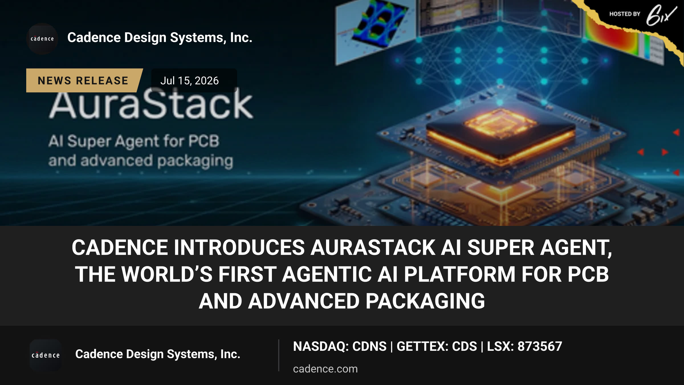 Cadence Introduces AuraStack AI Super Agent, the World’s First Agentic AI Platform for PCB and Advanced Packaging