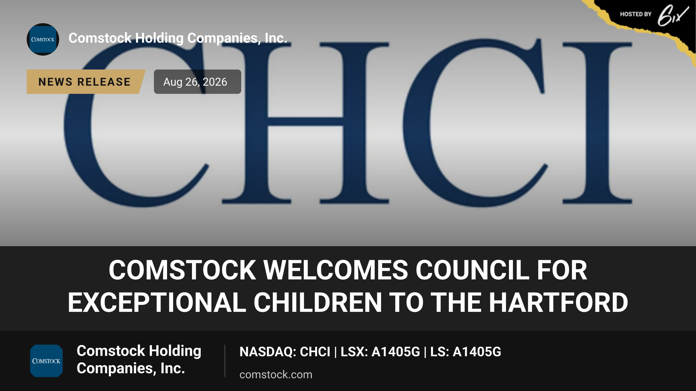Comstock Welcomes Council for Exceptional Children to The Hartford