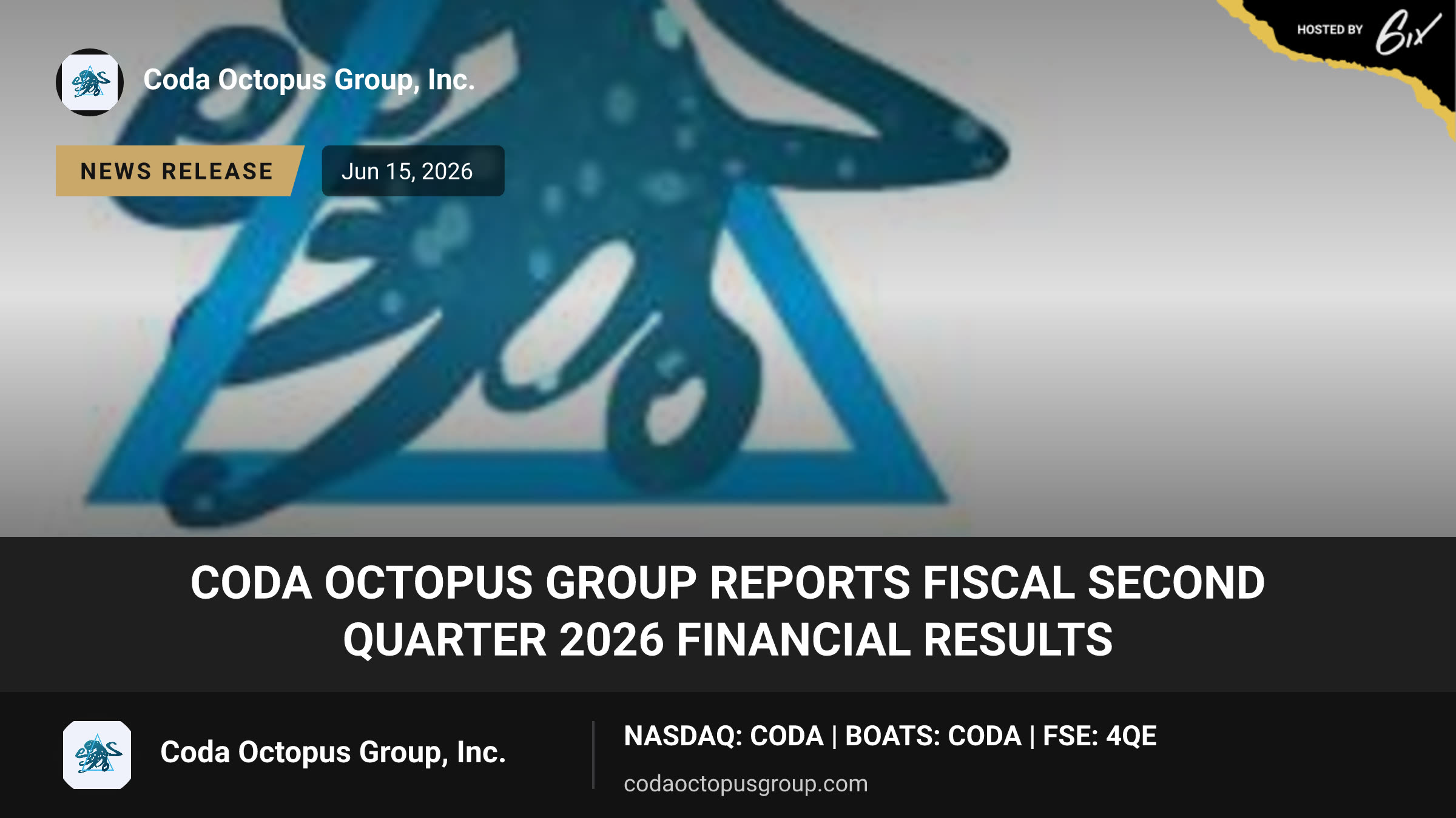 Coda Octopus Group Reports Fiscal Second Quarter 2026 Financial Results