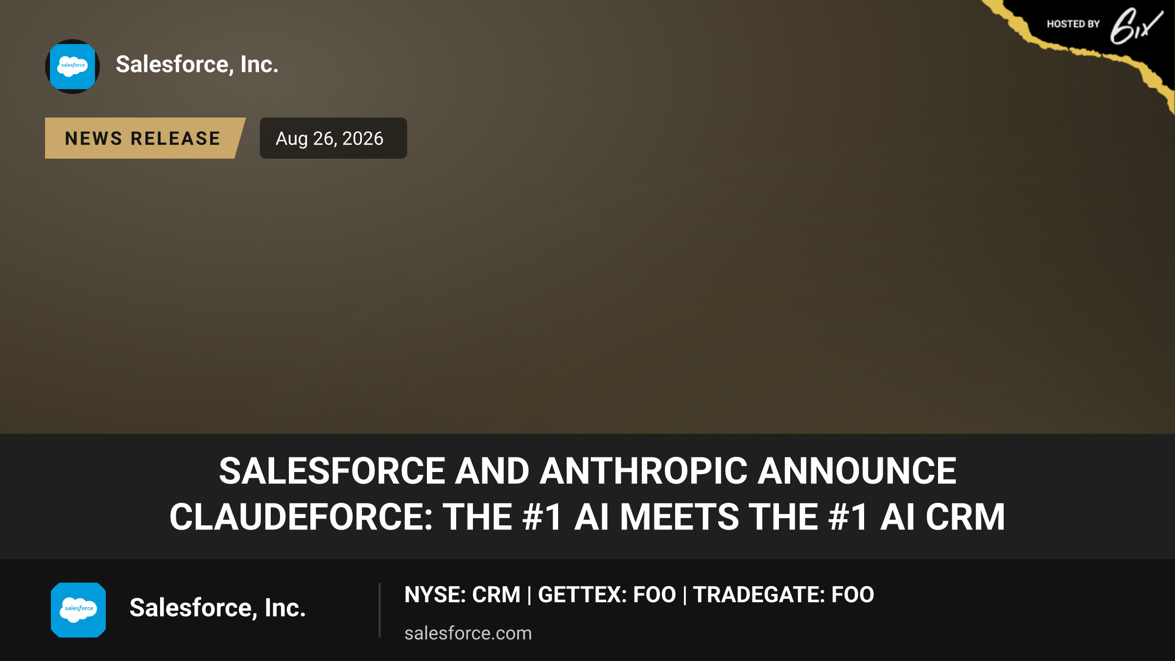 Salesforce and Anthropic Announce Claudeforce: The #1 AI Meets the #1 AI CRM