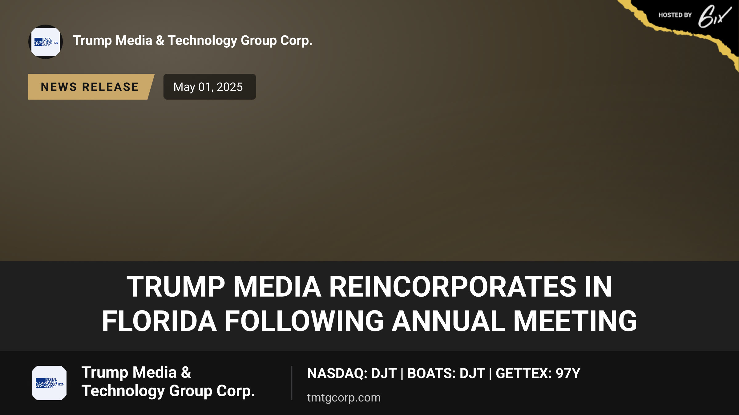Trump Media Reincorporates in Florida Following Annual Meeting