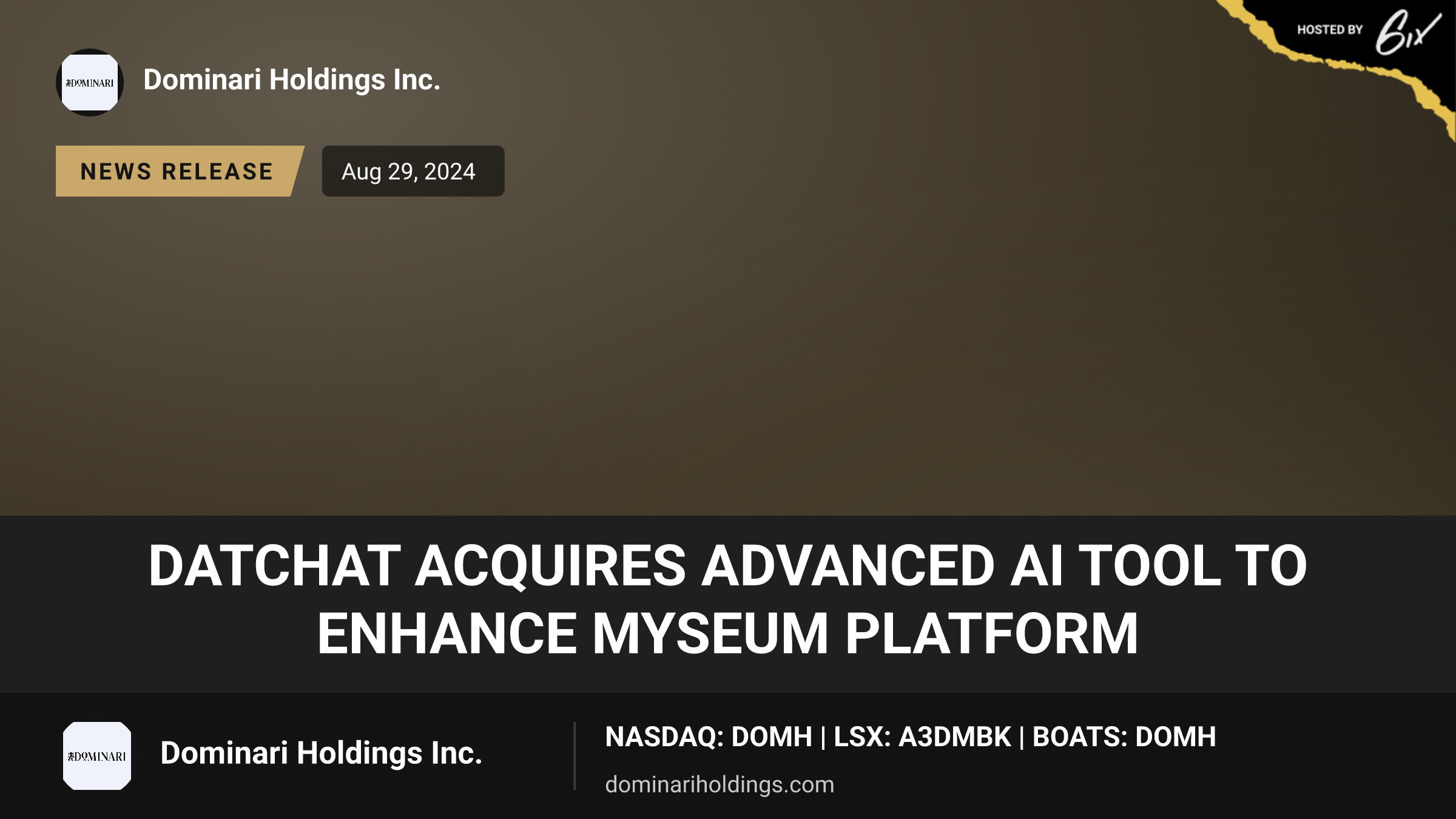 DatChat Acquires Advanced AI Tool to Enhance Myseum Platform