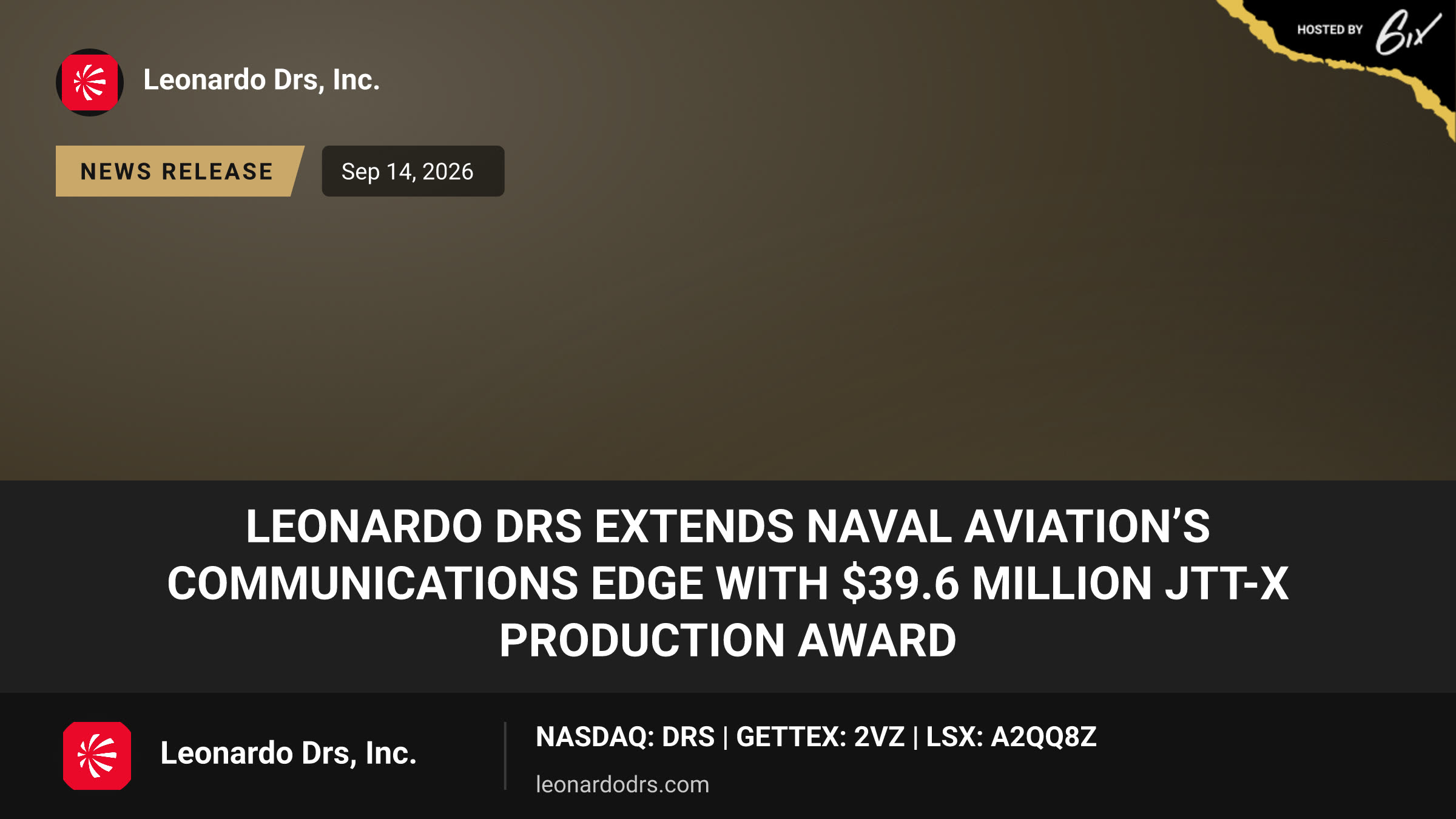 Leonardo DRS Extends Naval Aviation’s Communications Edge With $39.6 Million JTT-X Production Award