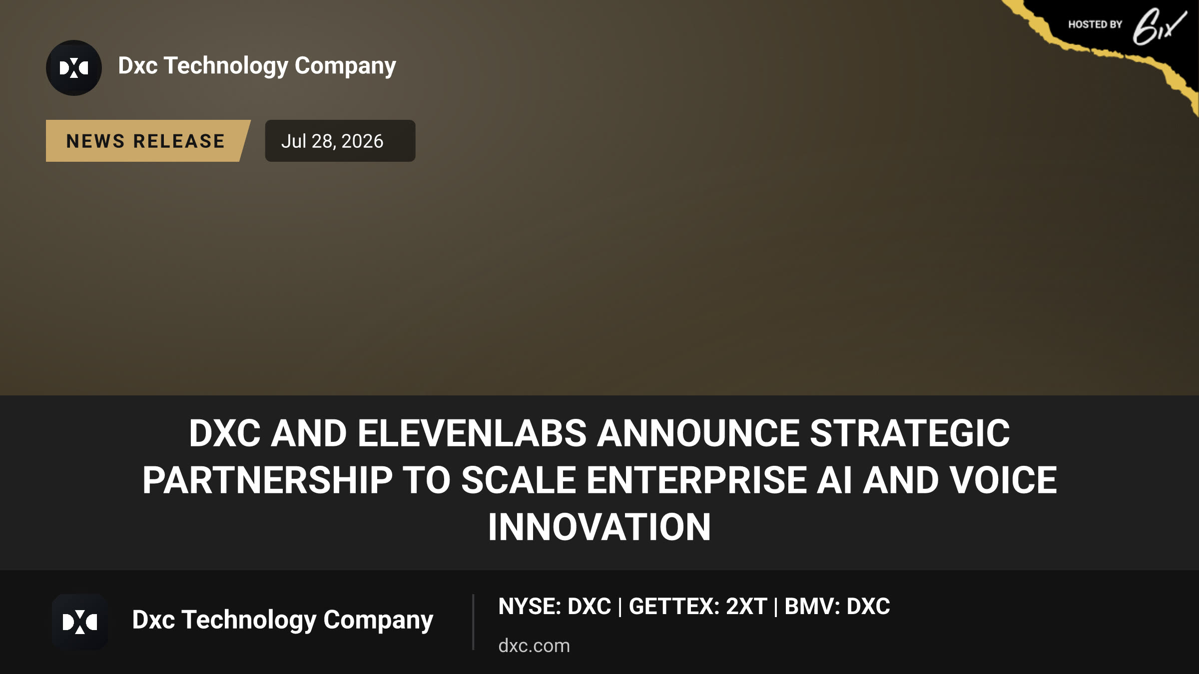 DXC and ElevenLabs Announce Strategic Partnership to Scale Enterprise AI and Voice Innovation