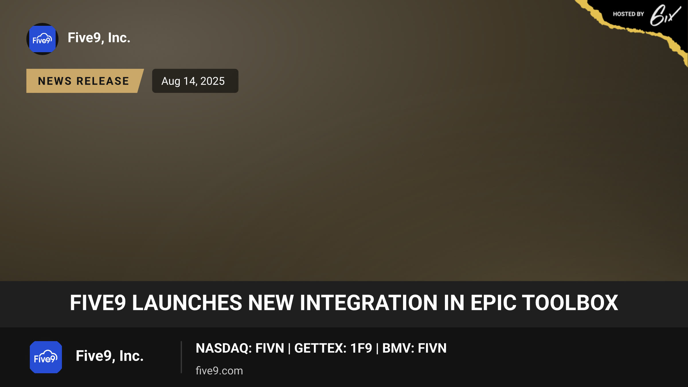 Five9 Launches New Integration in Epic Toolbox