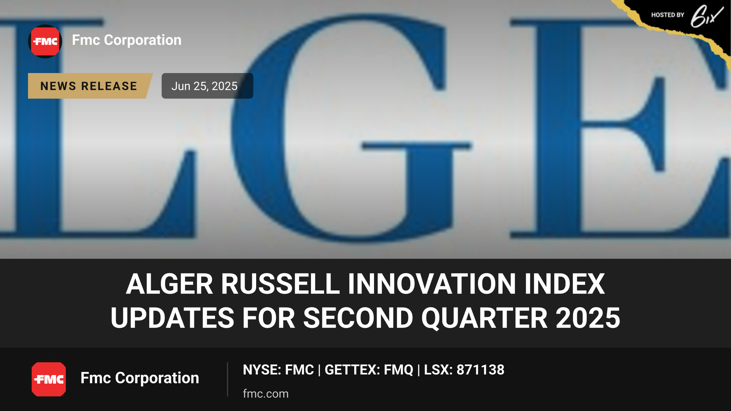 Alger Russell Innovation Index Updates for Second Quarter 2025