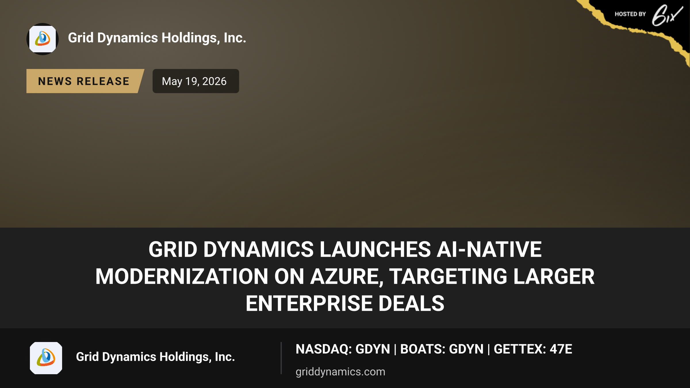 Grid Dynamics Launches AI-Native Modernization on Azure, Targeting Larger Enterprise Deals