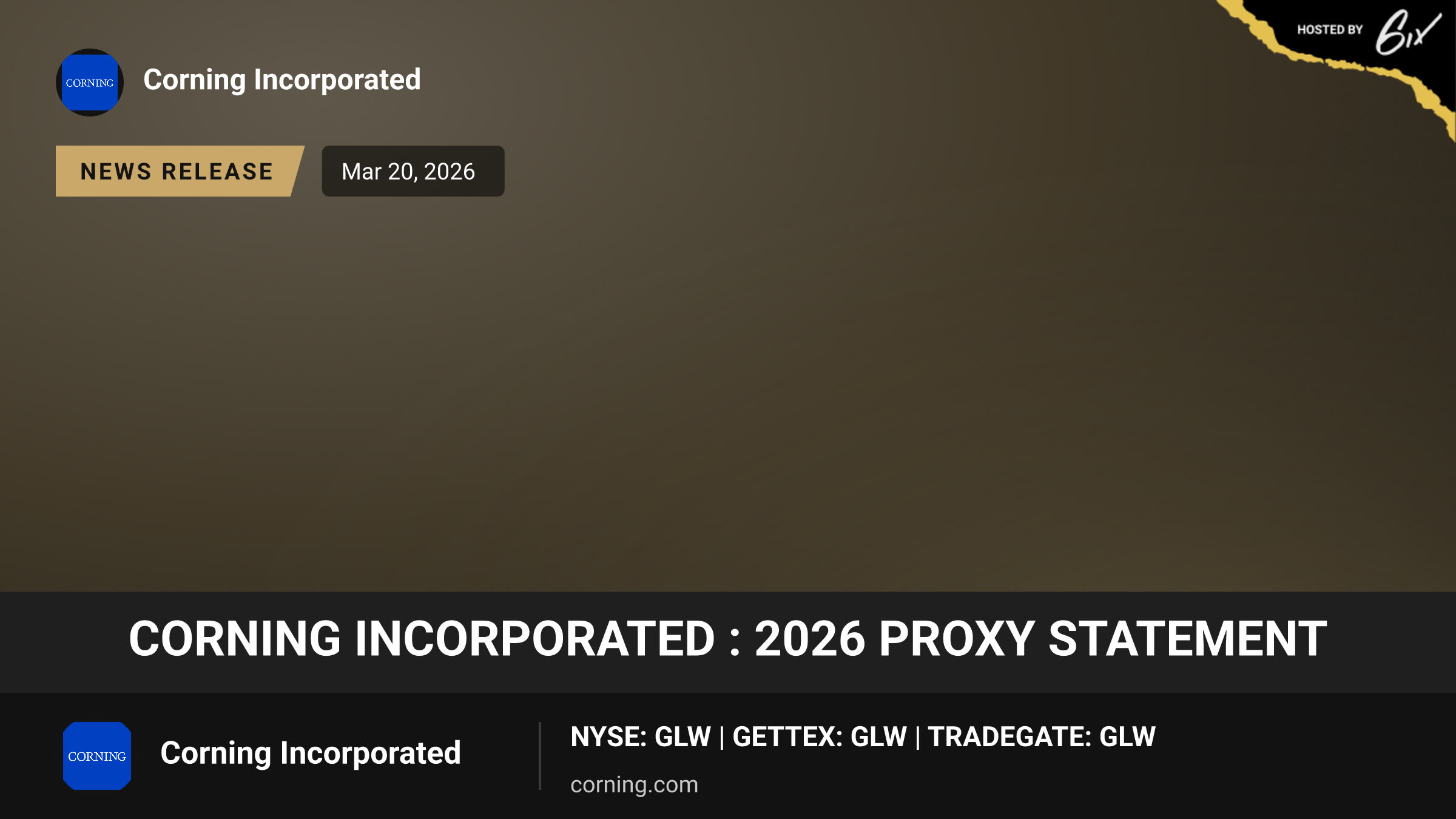 Corning Incorporated : 2026 Proxy Statement