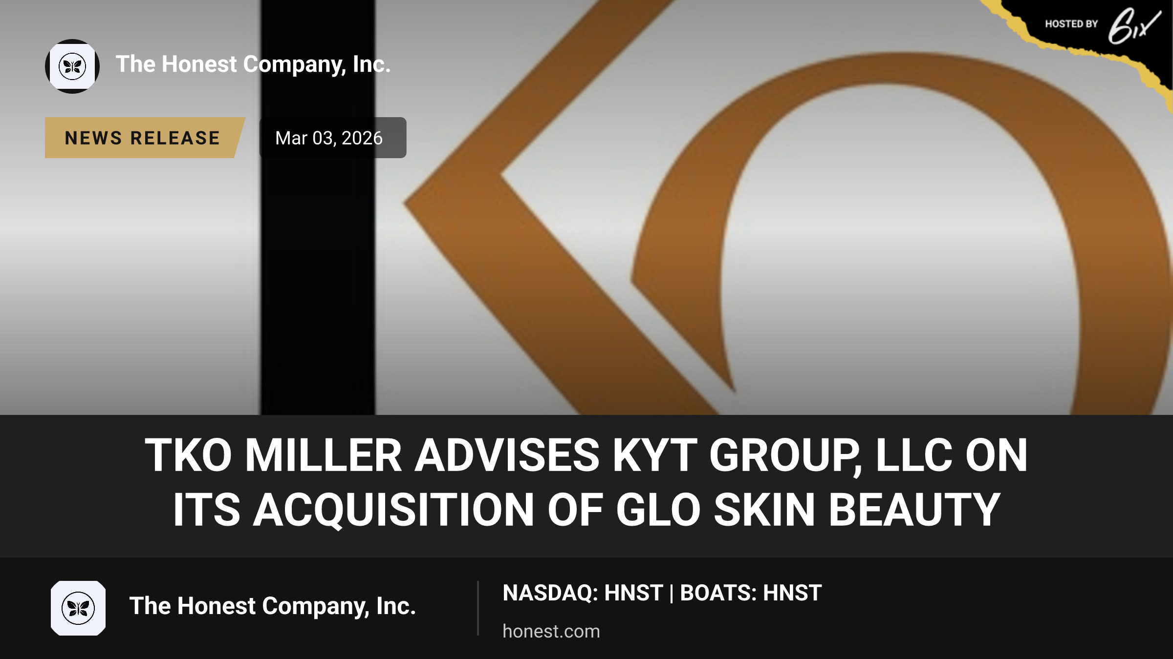 TKO Miller Advises KYT Group, LLC on its Acquisition of Glo Skin Beauty