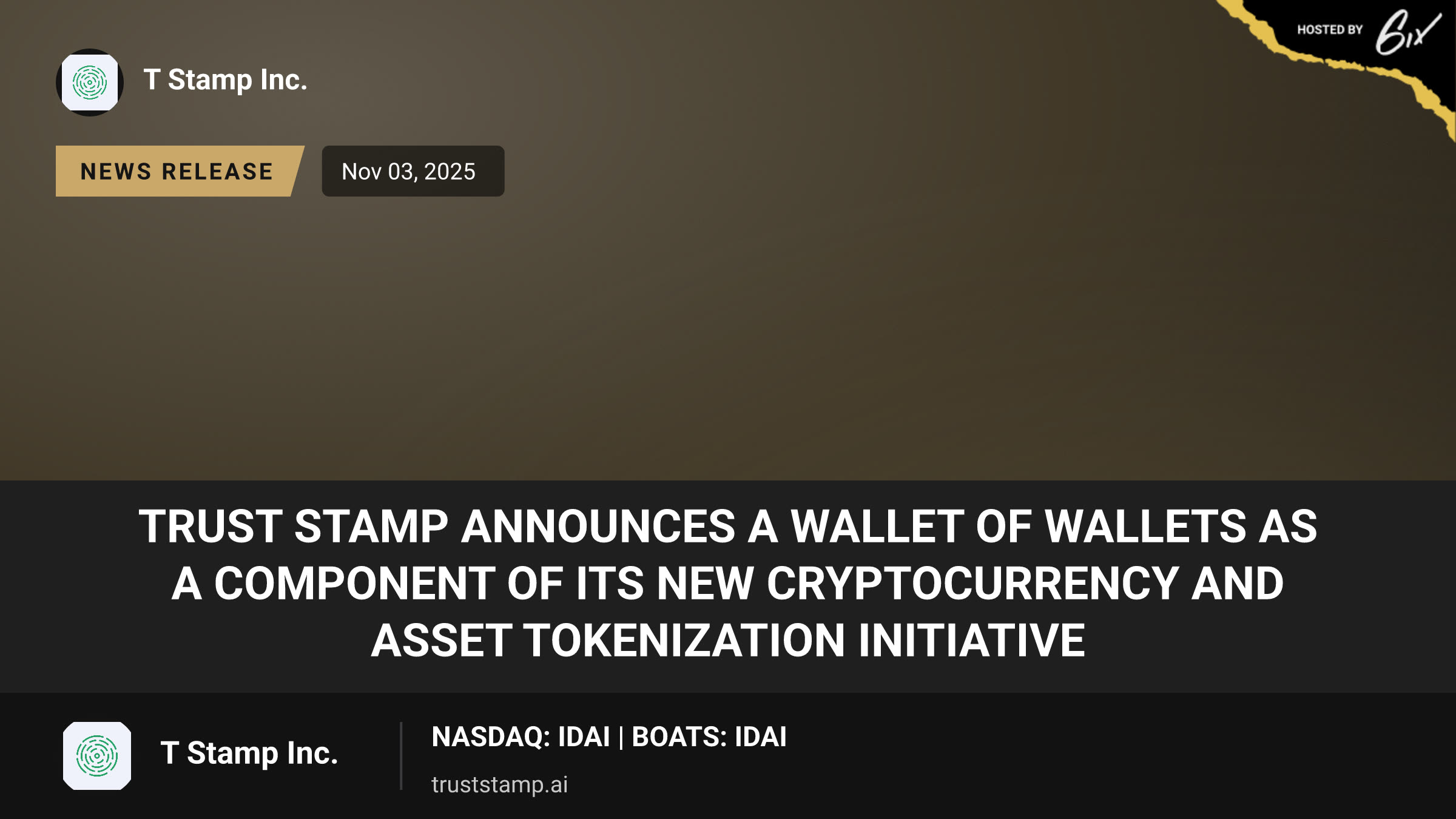 Trust Stamp announces a Wallet of Wallets as a component of its new Cryptocurrency and Asset Tokenization Initiative