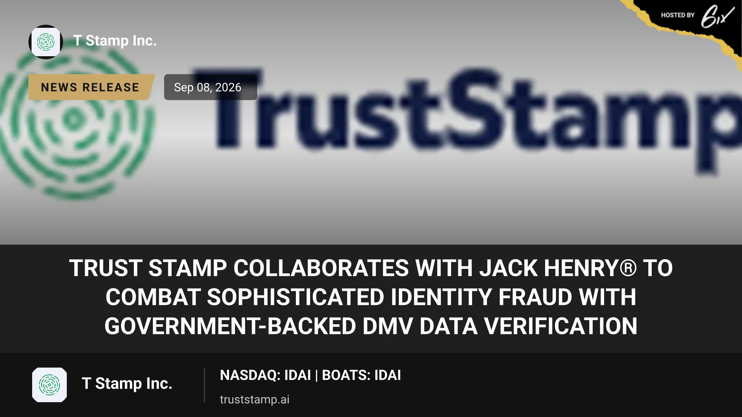 Trust Stamp Collaborates with Jack Henry® to Combat Sophisticated Identity Fraud with Government-Backed DMV Data Verification