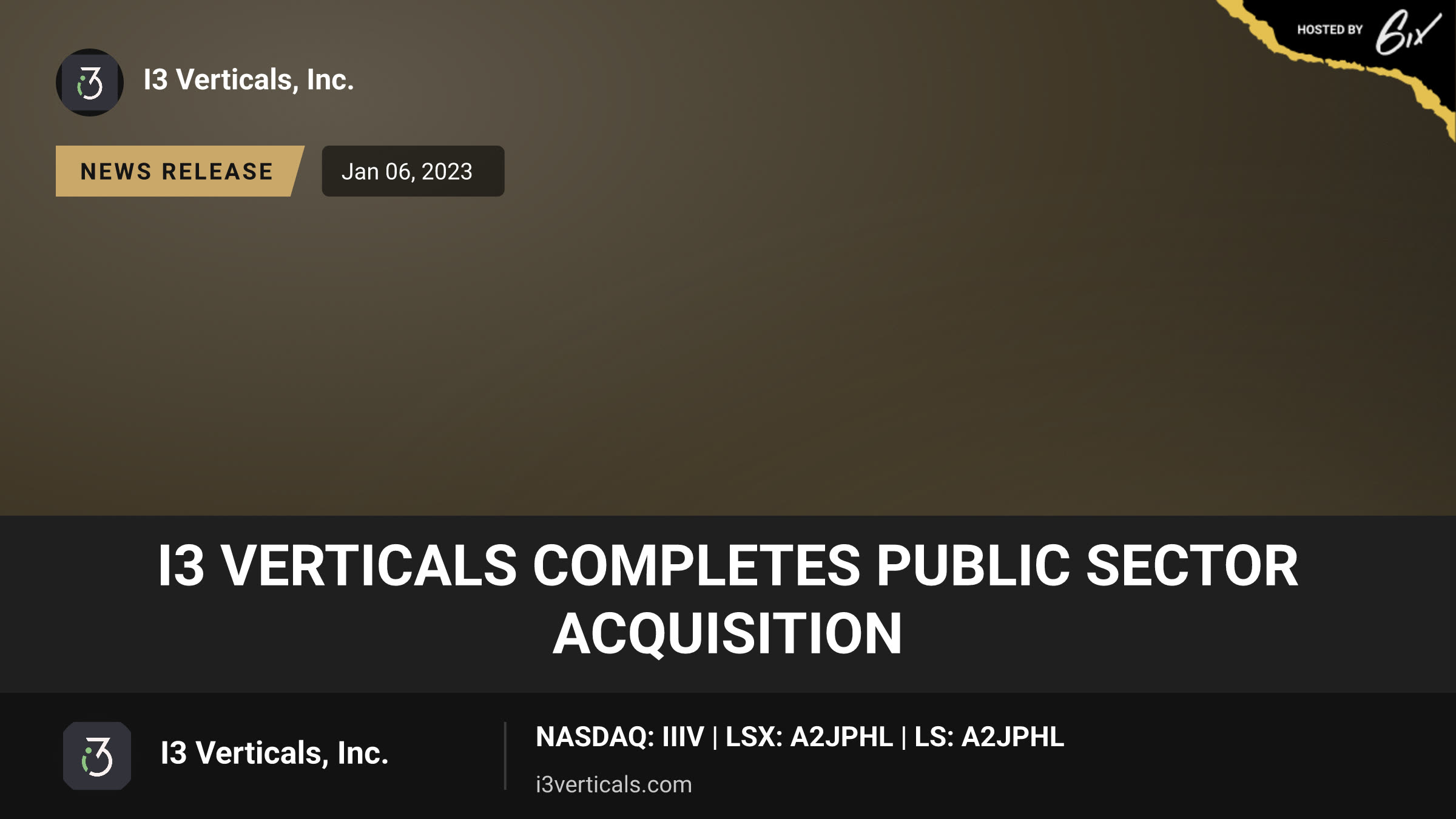 i3 Verticals Completes Public Sector Acquisition