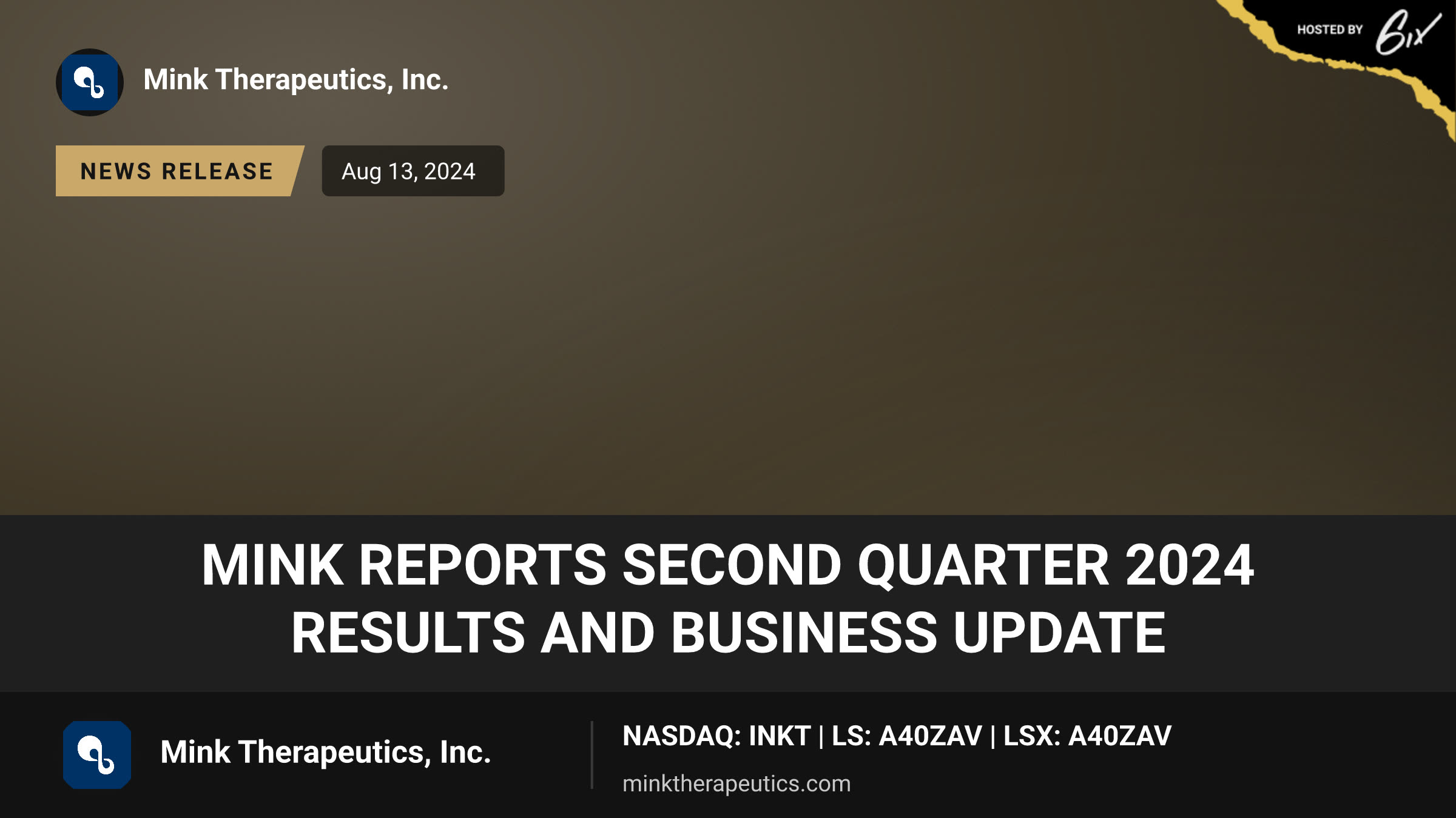 MiNK Reports Second Quarter 2024 Results and Business Update
