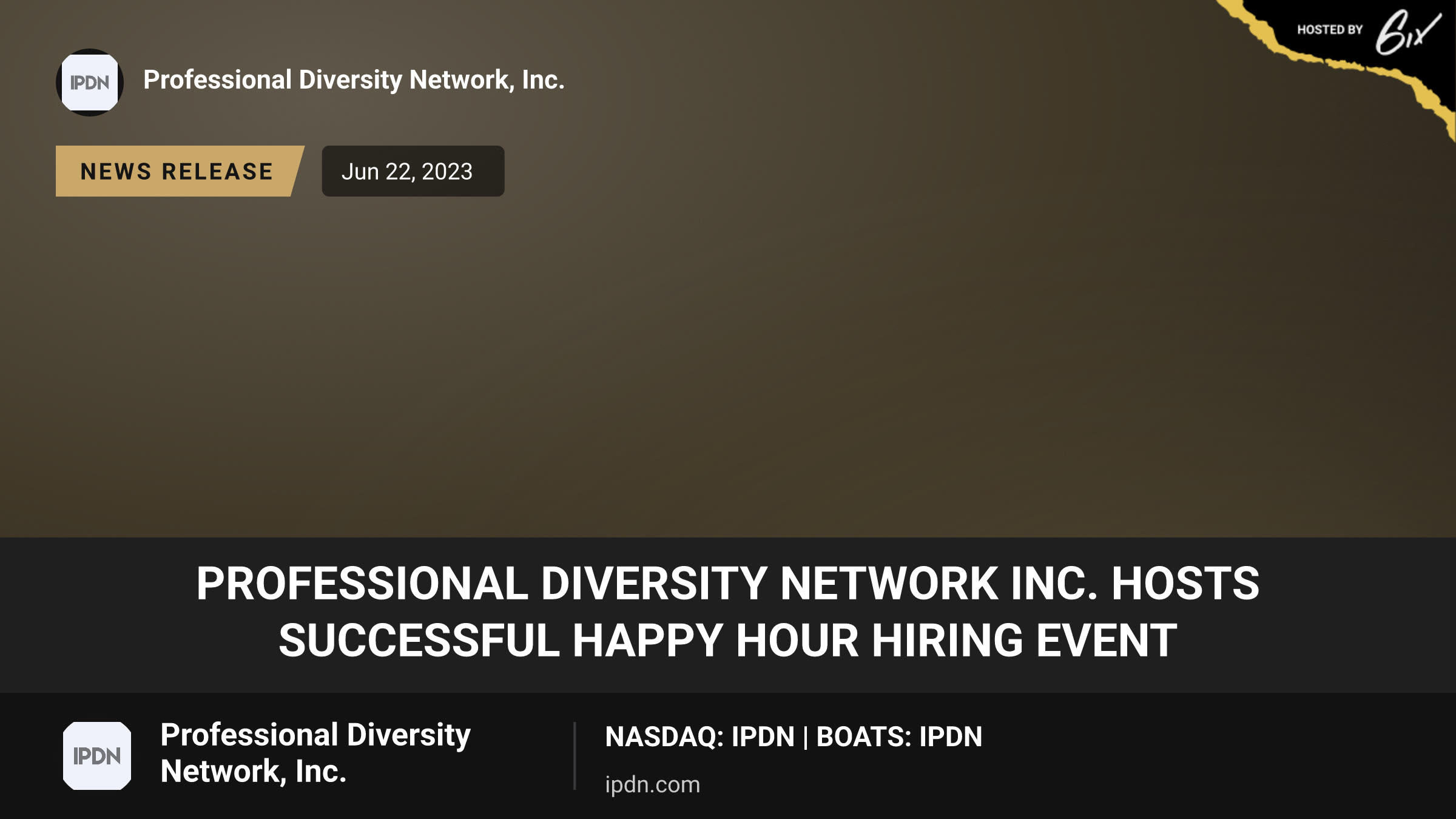 Professional Diversity Network Inc. Hosts Successful Happy Hour Hiring Event