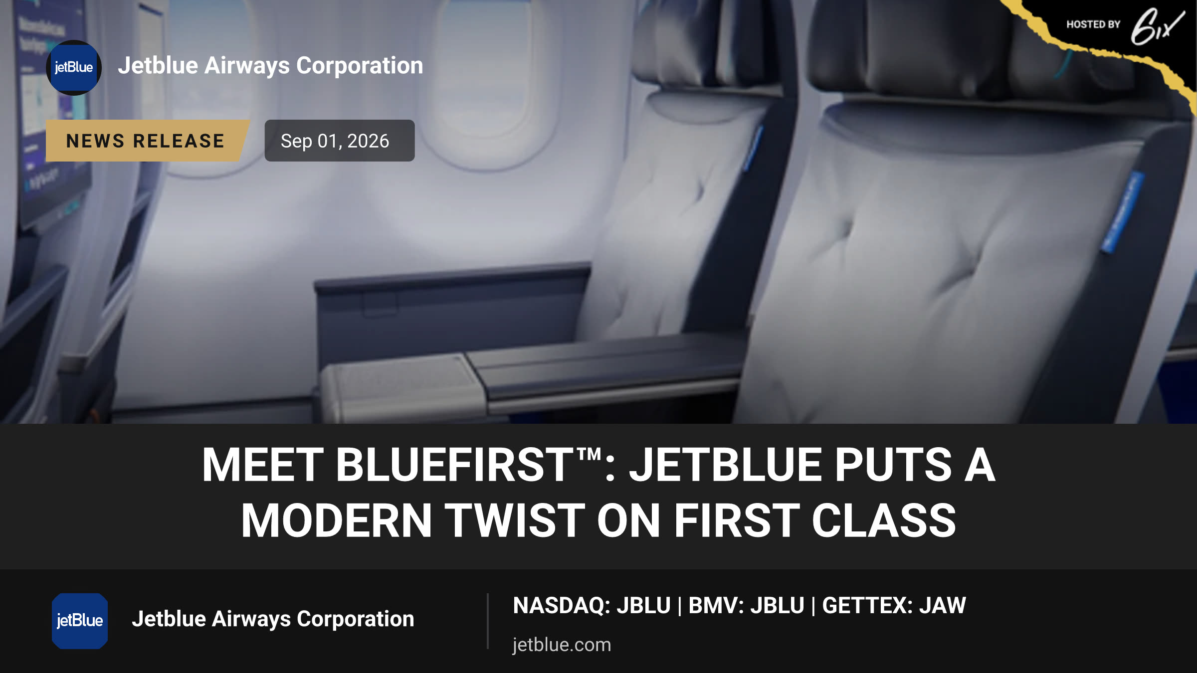 Meet BlueFirst™: JetBlue Puts a Modern Twist on First Class