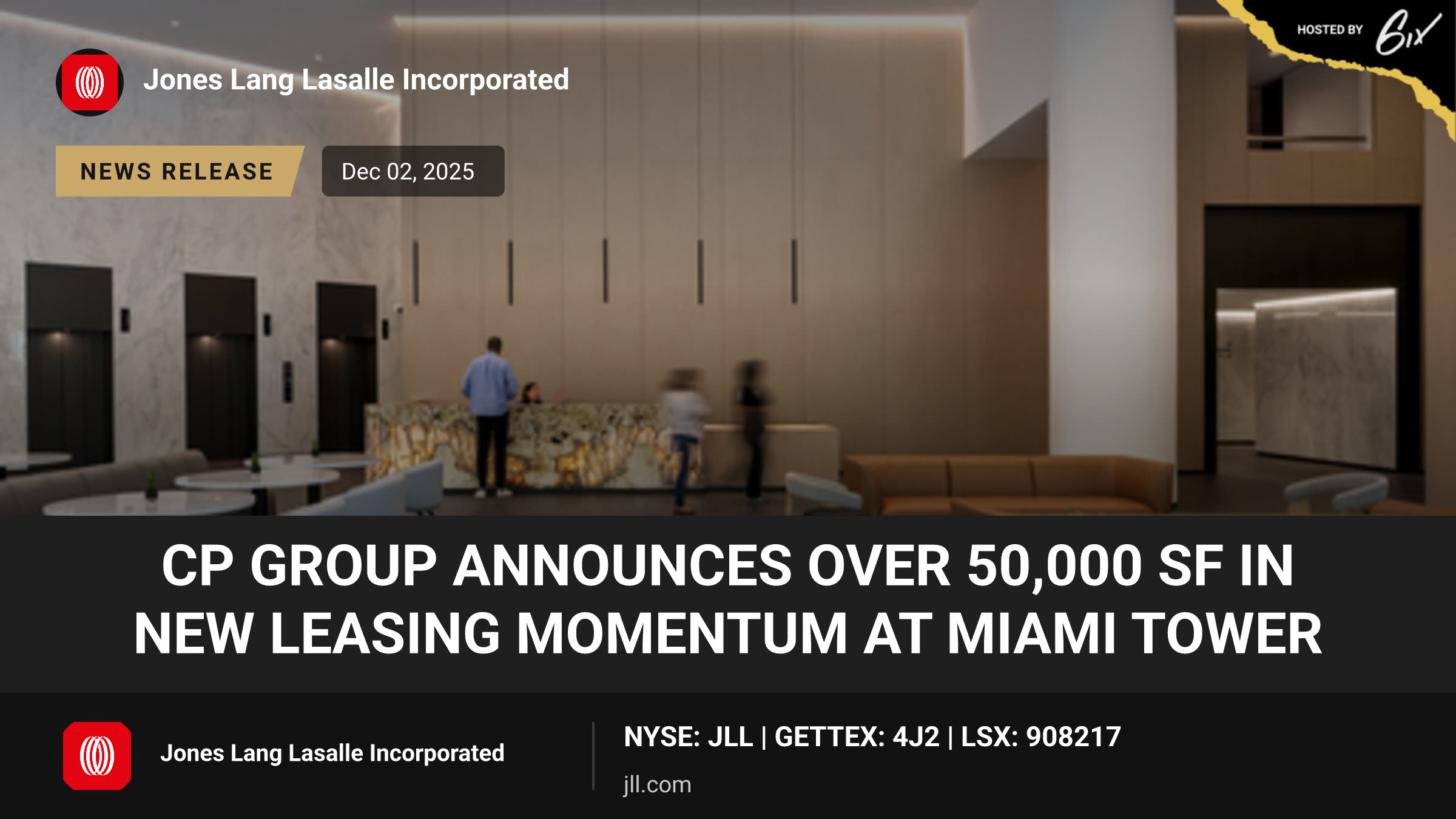 CP Group Announces Over 50,000 SF in New Leasing Momentum at Miami Tower