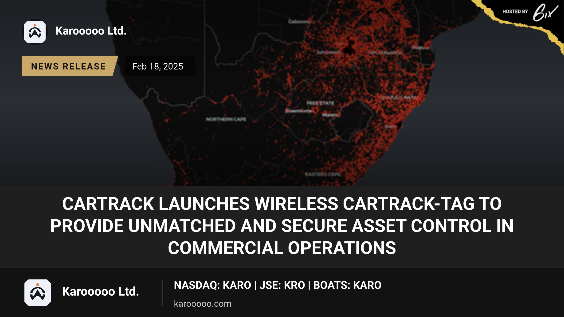 Cartrack Launches Wireless Cartrack-Tag to Provide Unmatched and Secure Asset Control in Commercial Operations