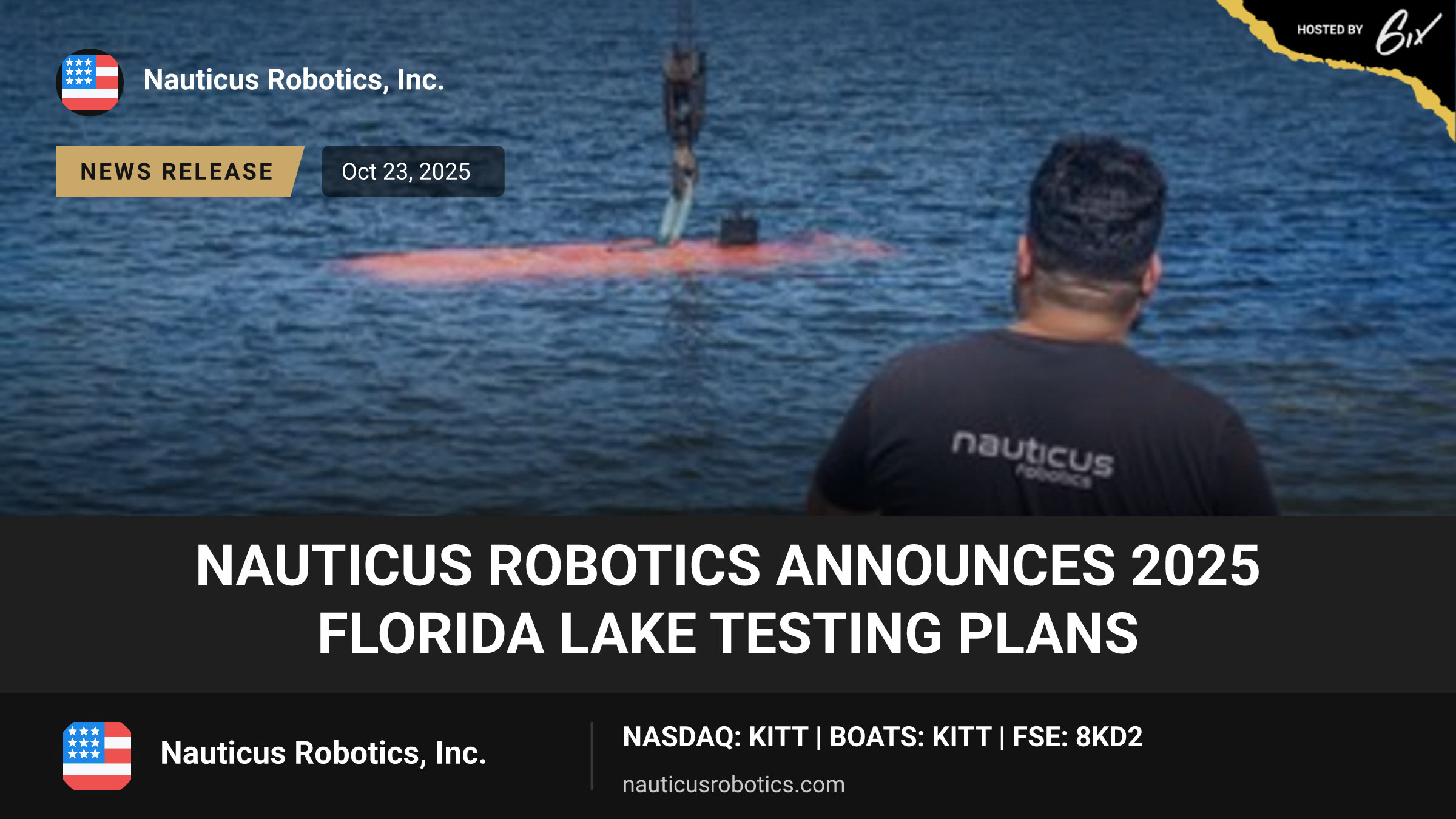 Nauticus Robotics Announces 2025 Florida Lake Testing Plans