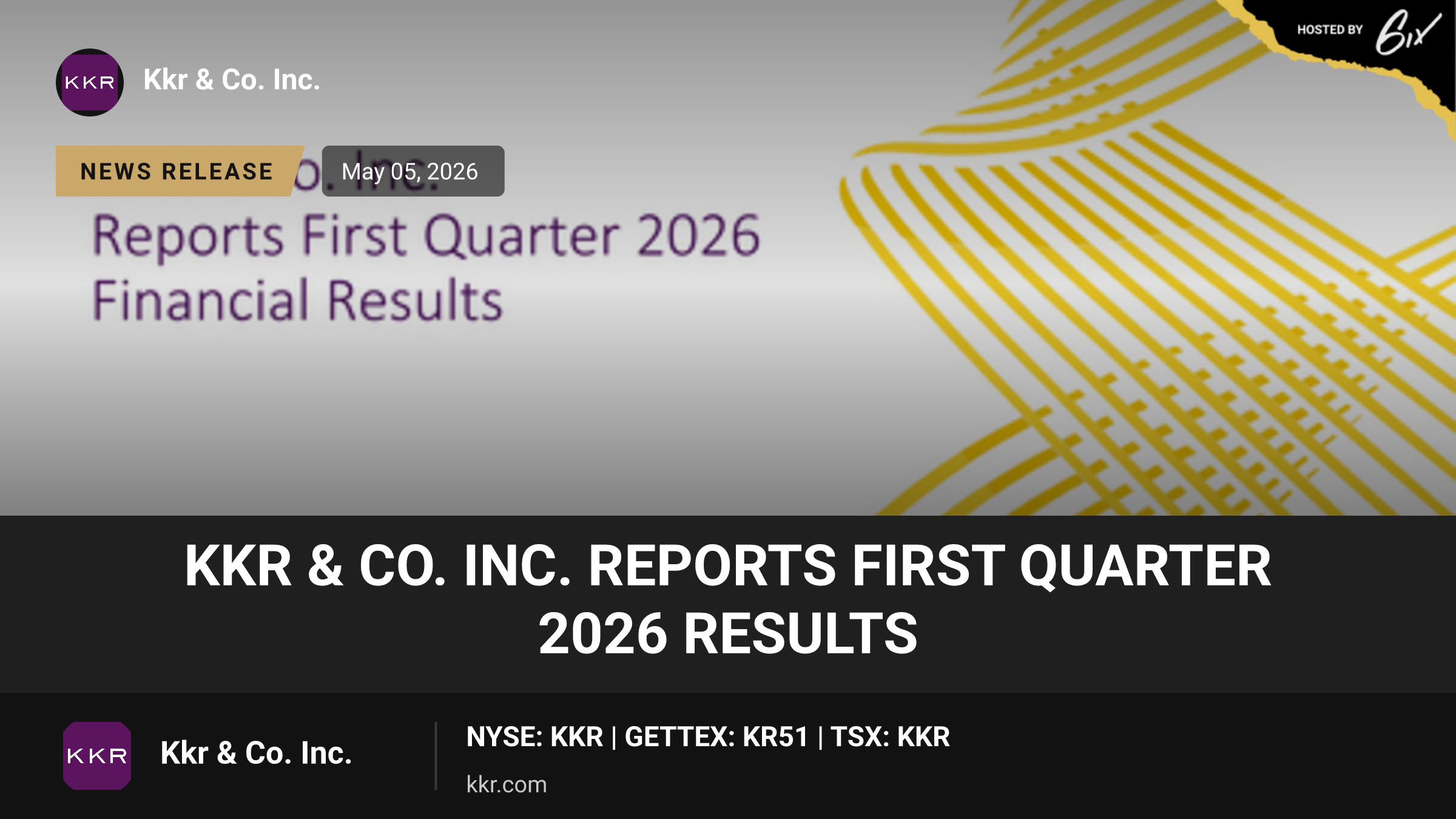 KKR & Co. Inc. Reports First Quarter 2026 Results