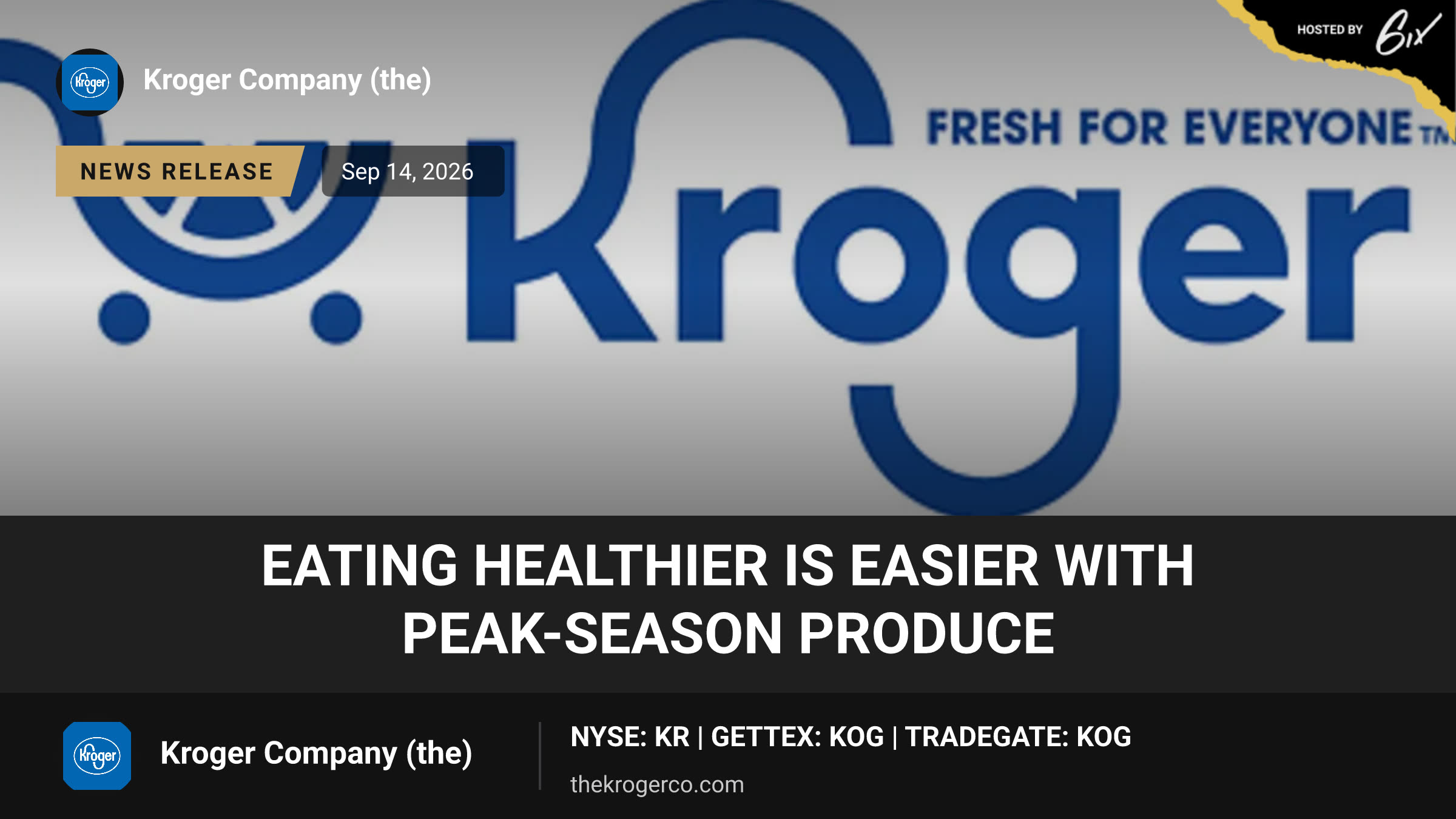 Eating Healthier Is Easier with Peak-Season Produce