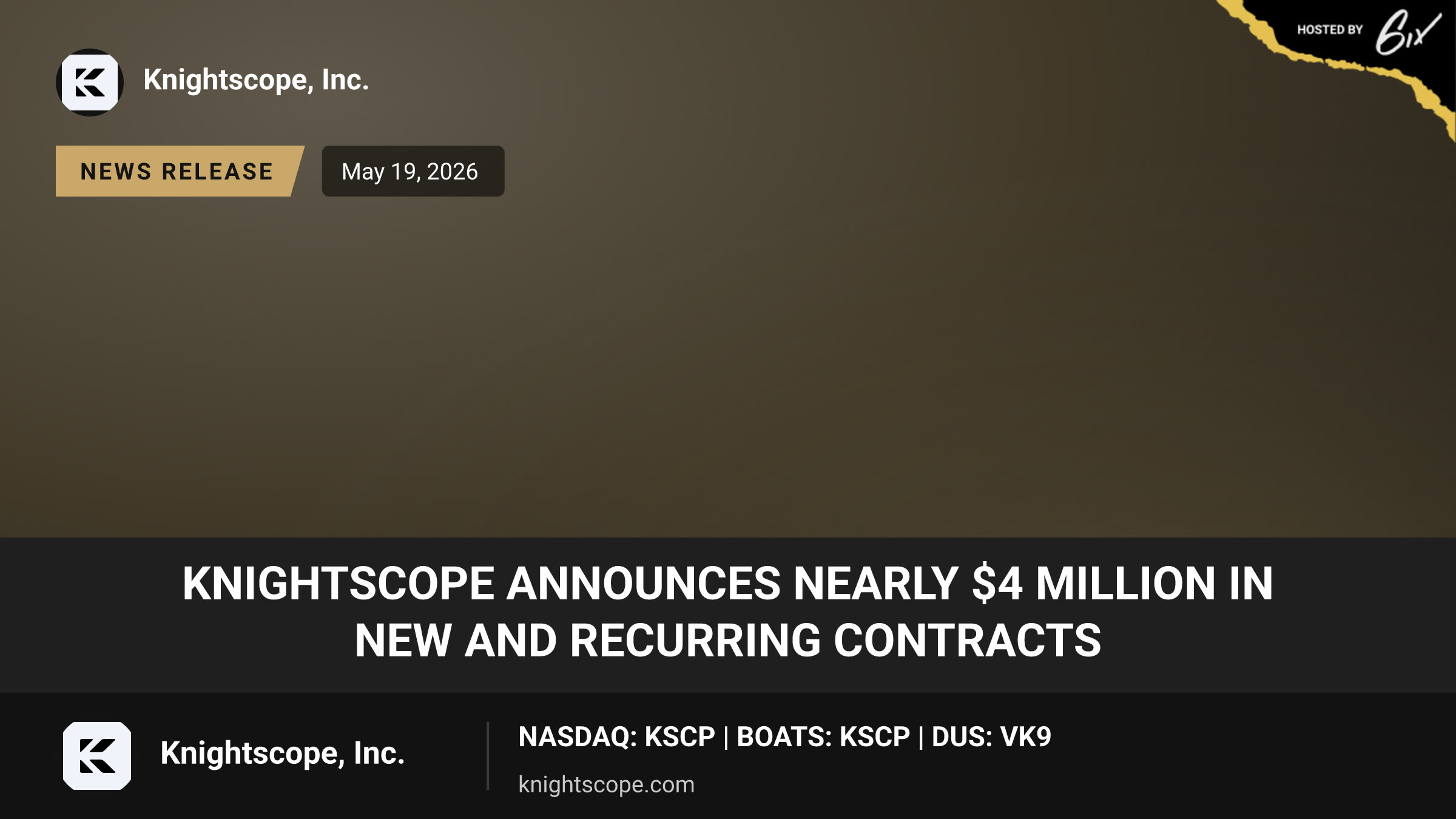 Knightscope Announces Nearly $4 Million in New and Recurring Contracts