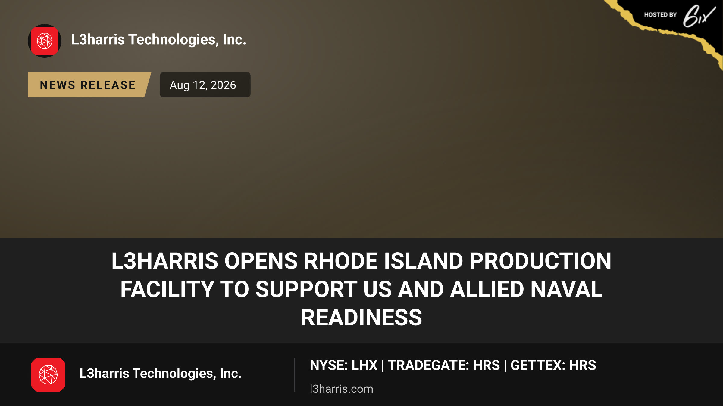 L3Harris Opens Rhode Island Production Facility to Support US and Allied Naval Readiness