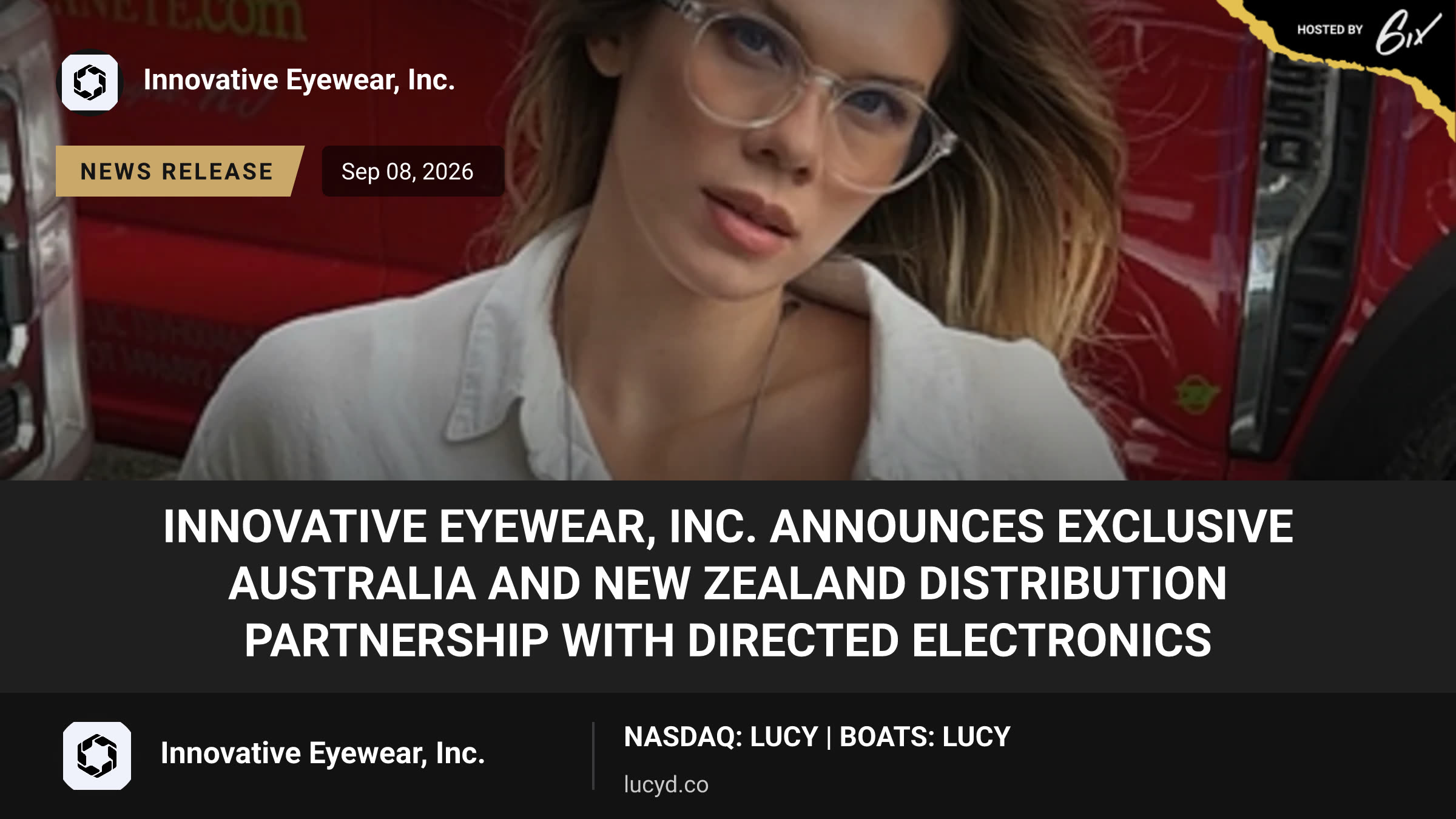 Innovative Eyewear, Inc. Announces Exclusive Australia and New Zealand Distribution Partnership with Directed Electronics