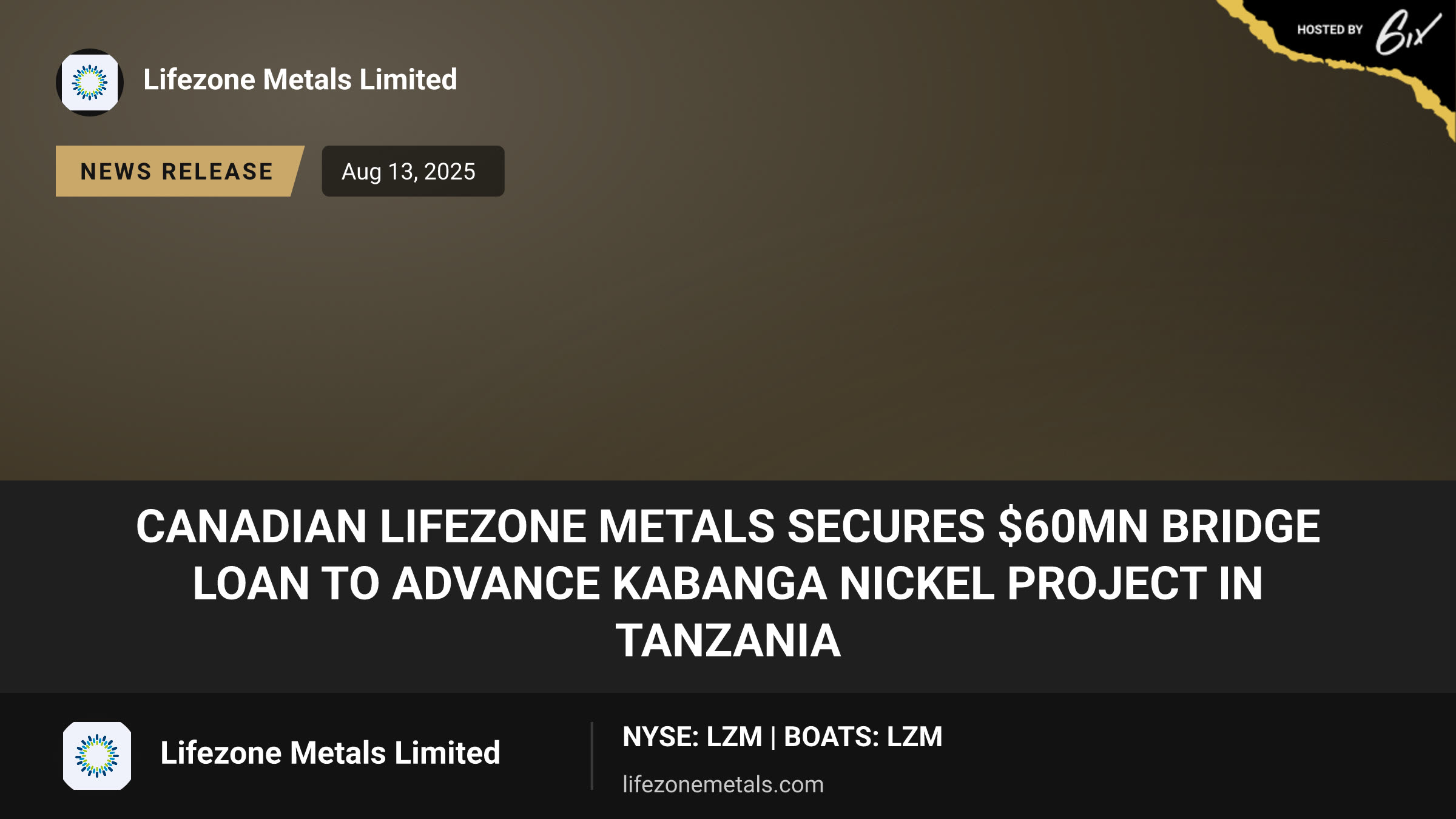Canadian Lifezone Metals secures $60mn bridge loan to advance Kabanga nickel project in Tanzania