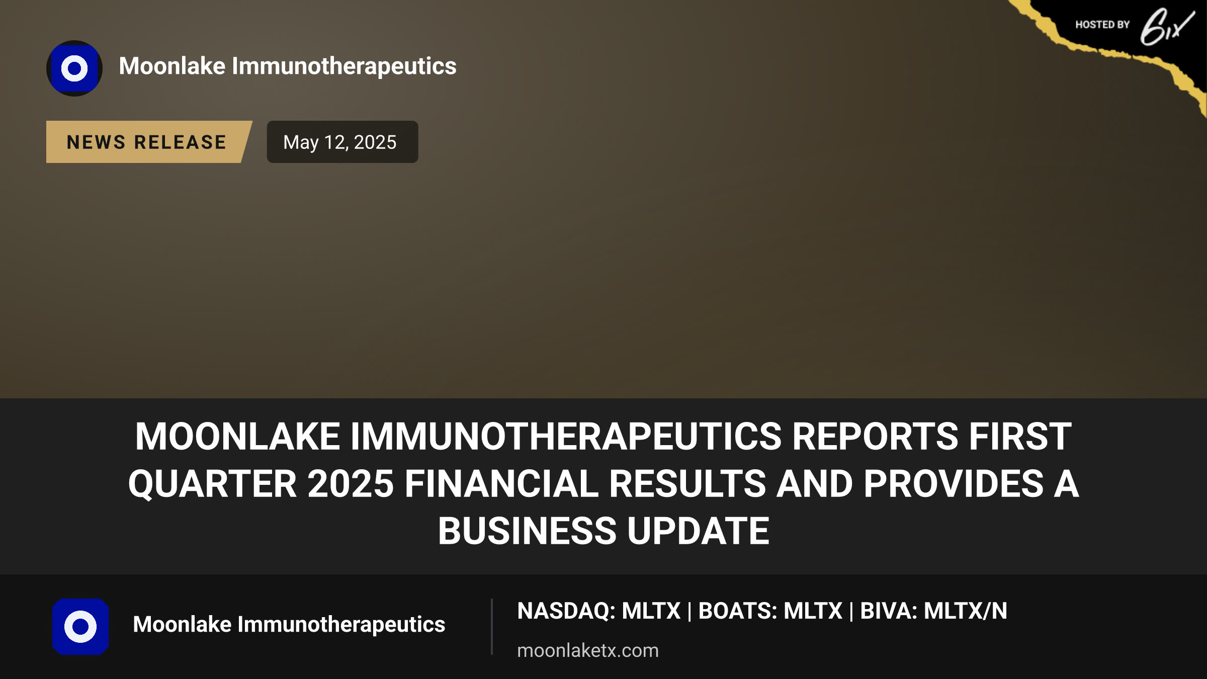 MoonLake Immunotherapeutics Reports First Quarter 2025 Financial Results and Provides a Business Update