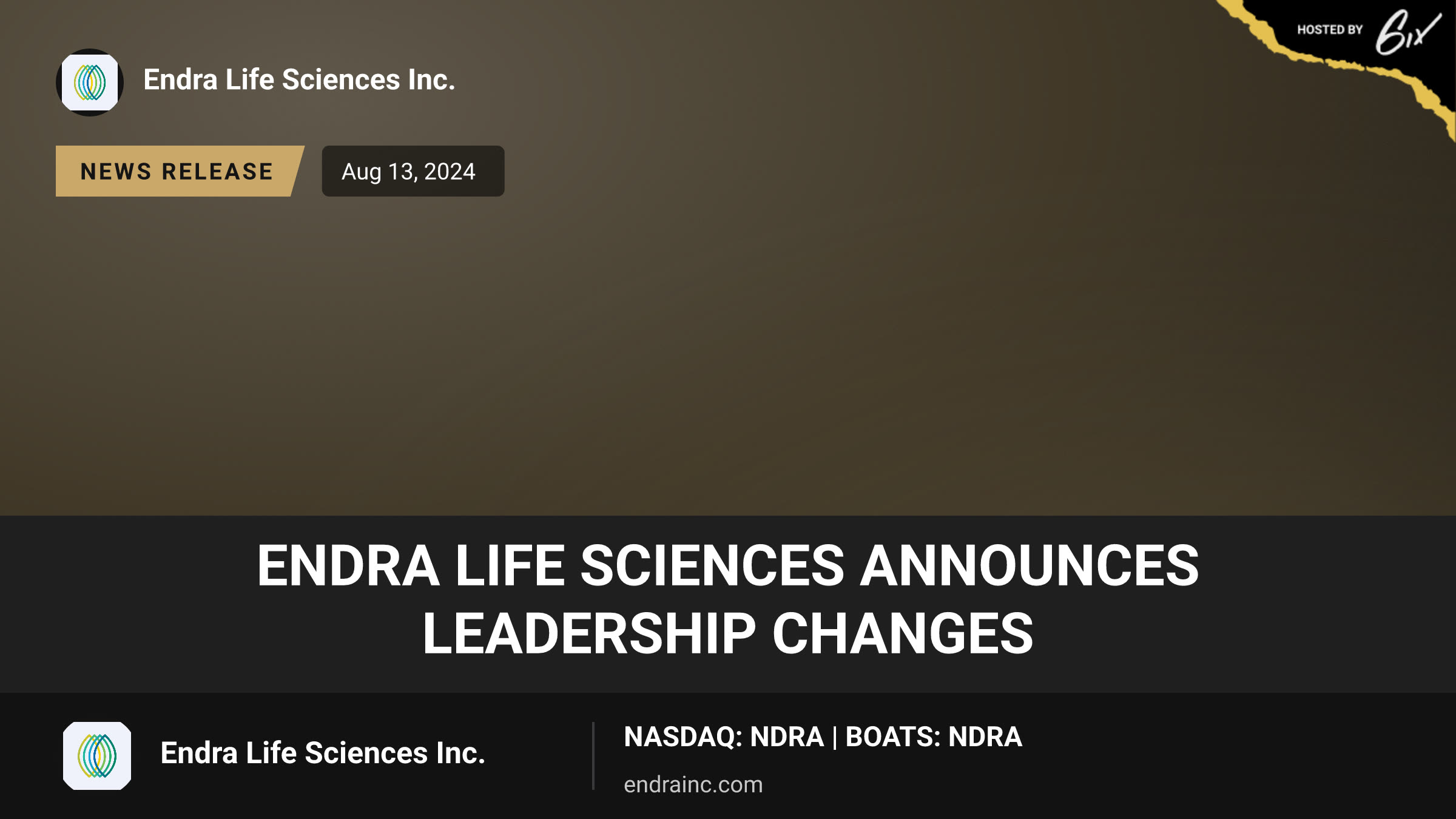 ENDRA Life Sciences Announces Leadership Changes