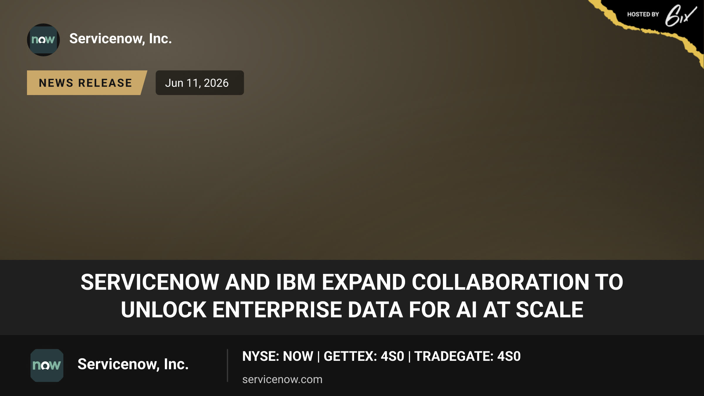 ServiceNow and IBM Expand Collaboration to Unlock Enterprise Data for AI at Scale