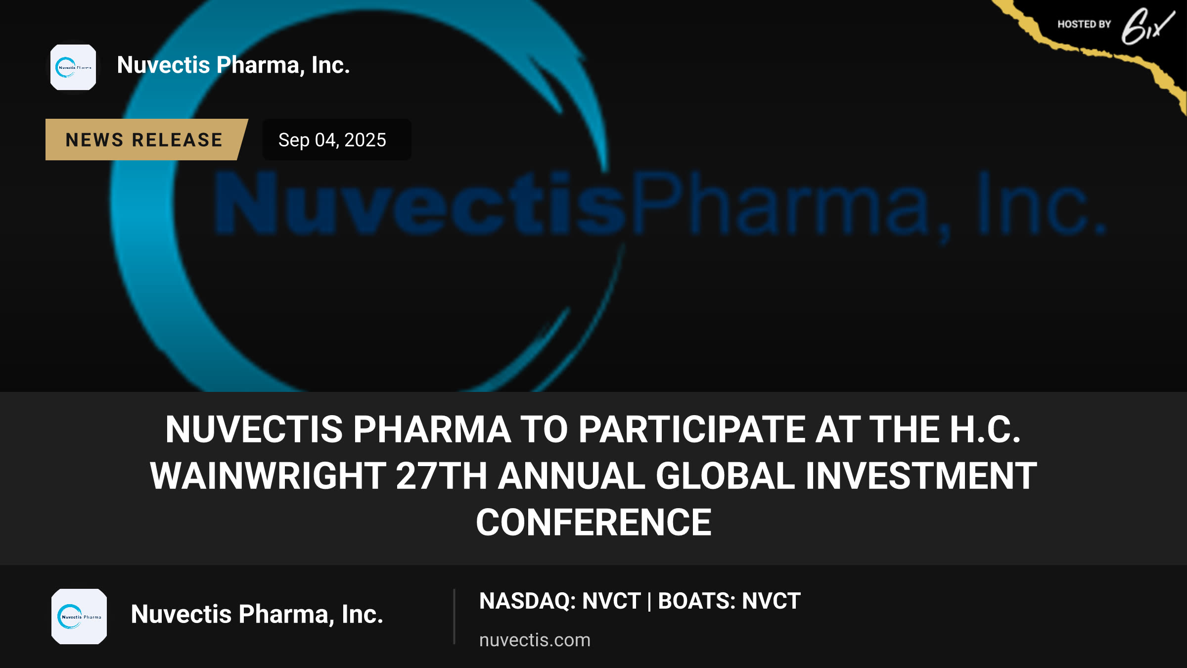 Nuvectis Pharma to Participate at the H.C. Wainwright 27th Annual Global Investment Conference