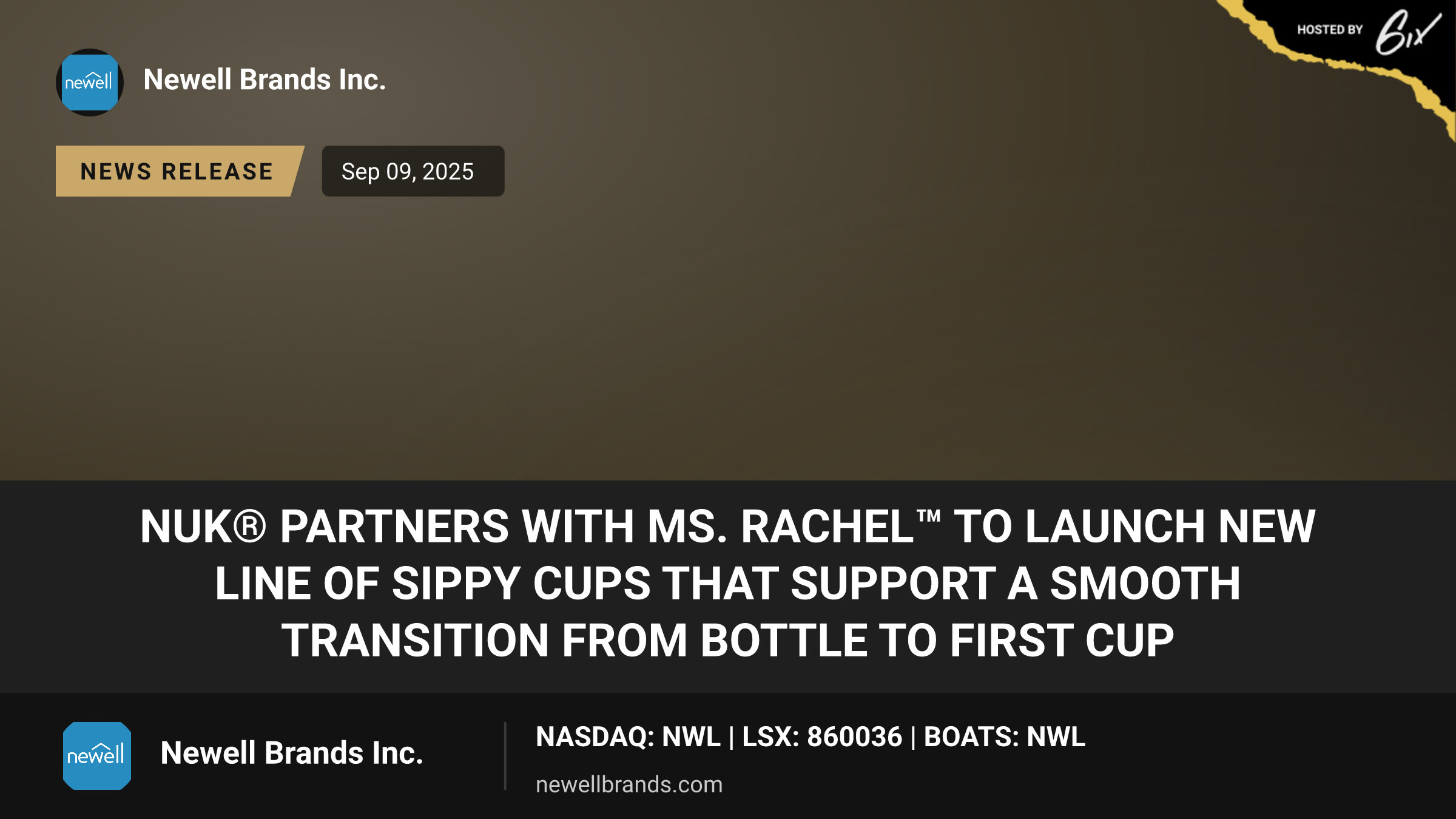 NUK® Partners with Ms. Rachel™ to Launch New Line of Sippy Cups That Support a Smooth Transition From Bottle to First Cup